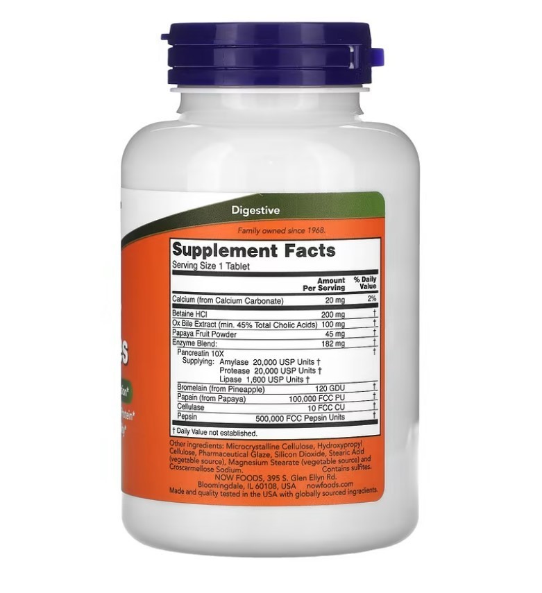 NOW Foods Super Enzymes Tablets – 180 Count