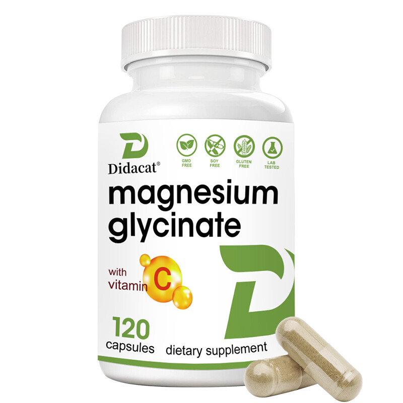 Magnesium Glycinate 1000mg – 30/60/120Caps For Sleep, Stress Relief Support Bone