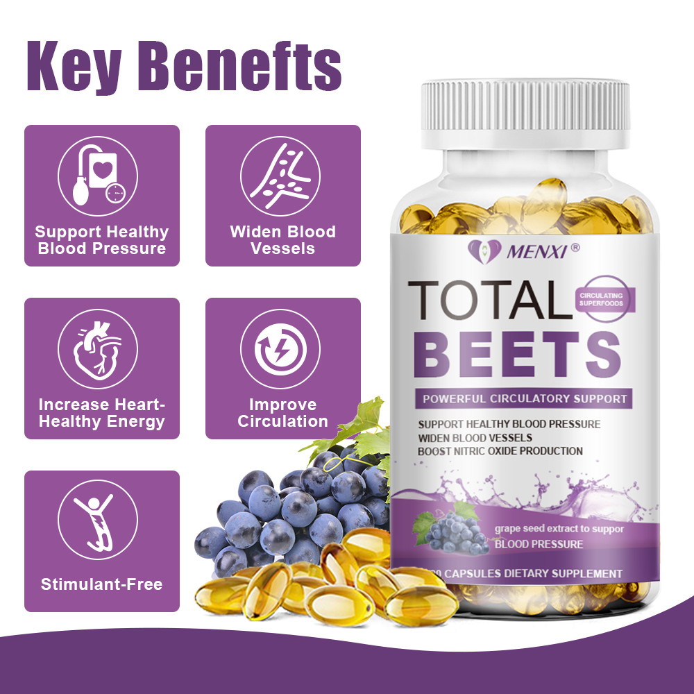 Total Beets Circulation Superfood Beet Root with Blood Pressure Support 120 Caps