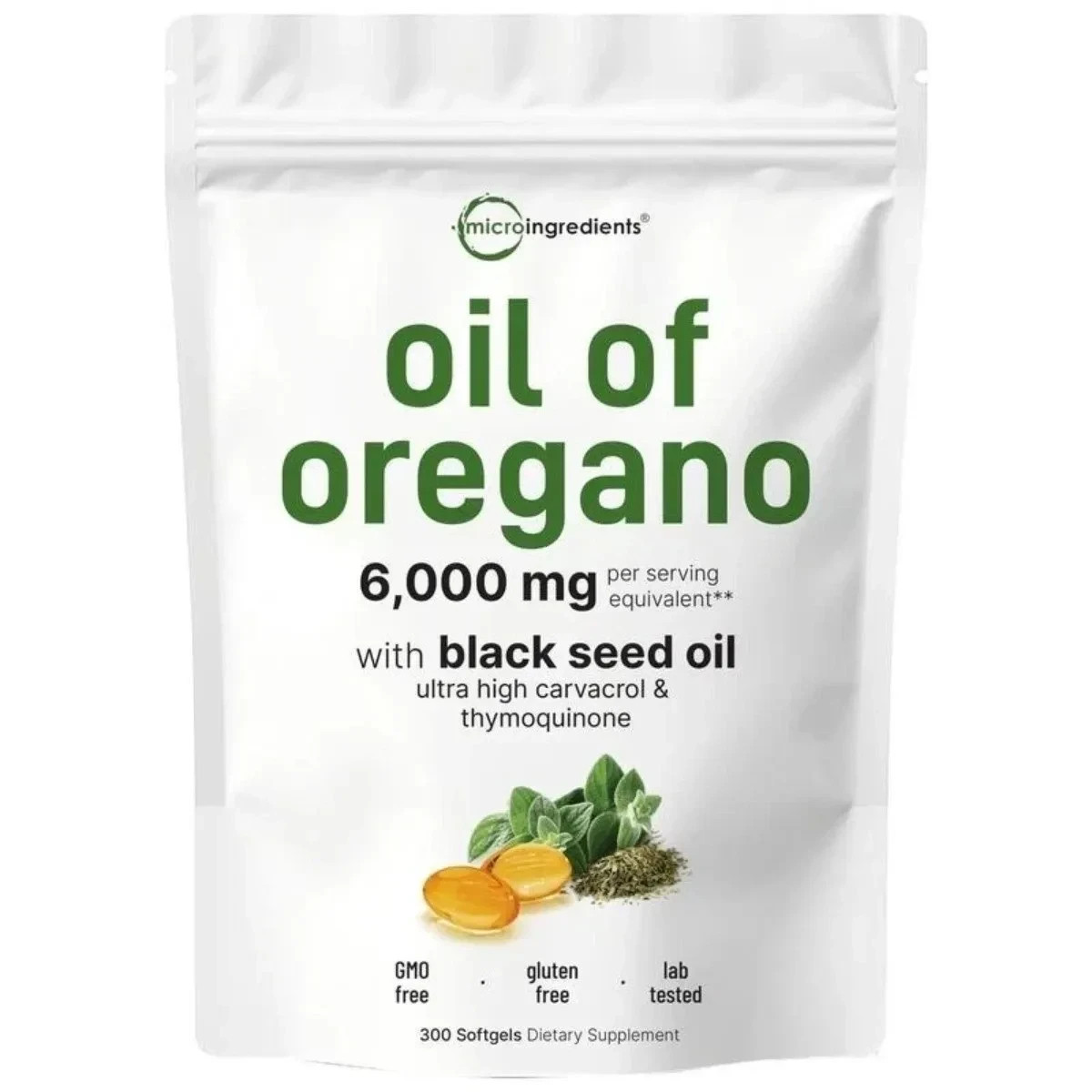 Resilia Oil Of Oregano With Black Seed Oil 6,000MG