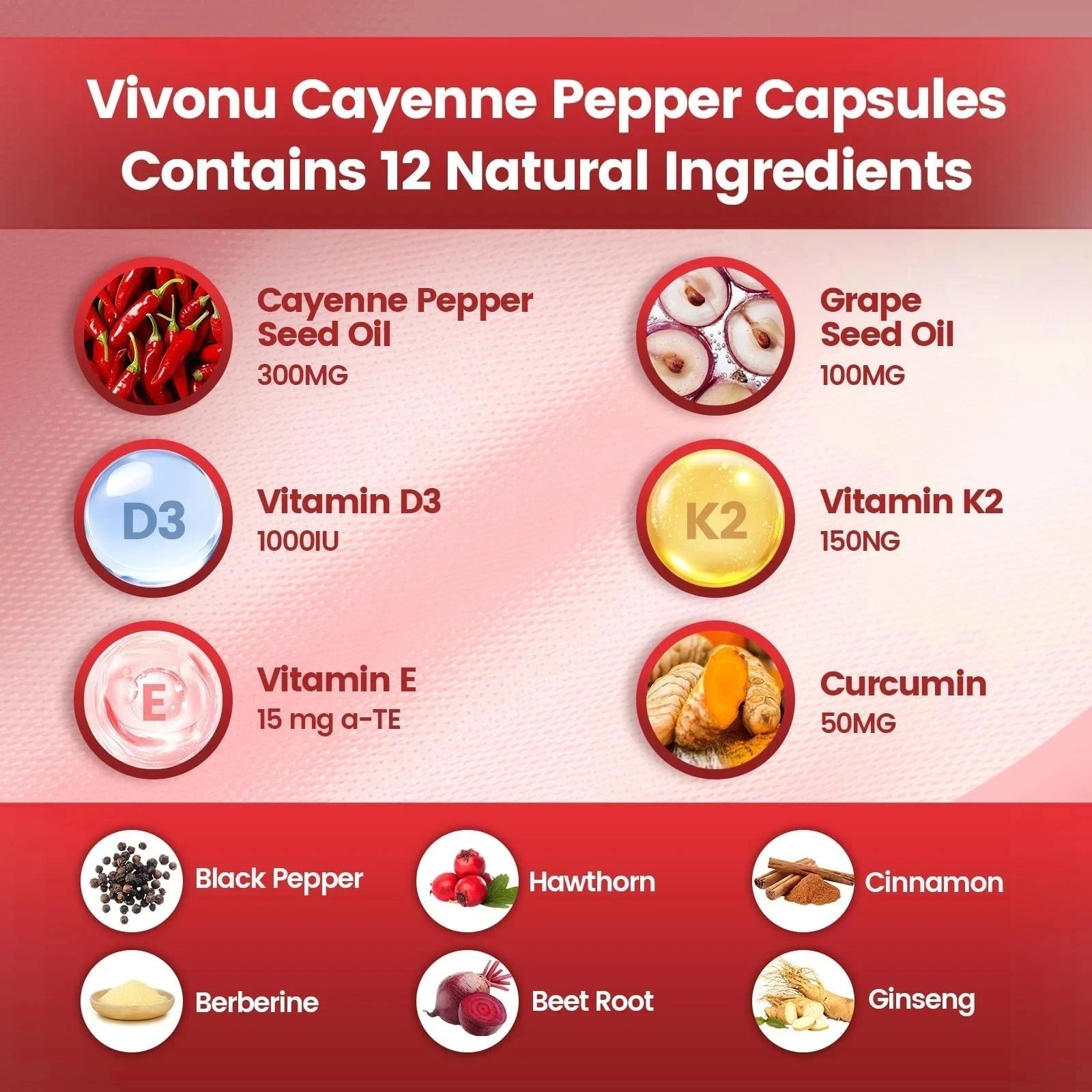 3PCS Cayenne Pepper Softgels Supplement,Supports Leg Vein,Heart and Blood Vessel