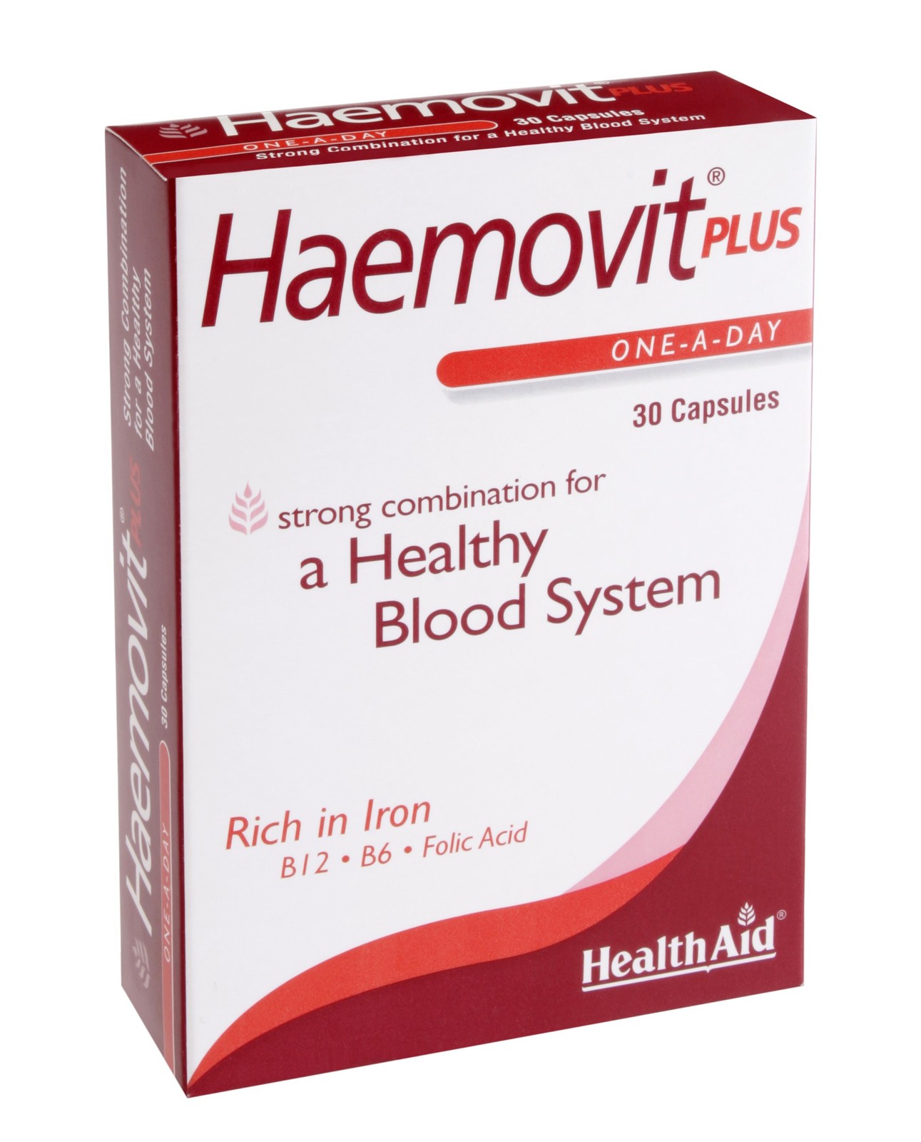 Plus Iron Folic Acid B12 – 30 Capsules By Healthaid