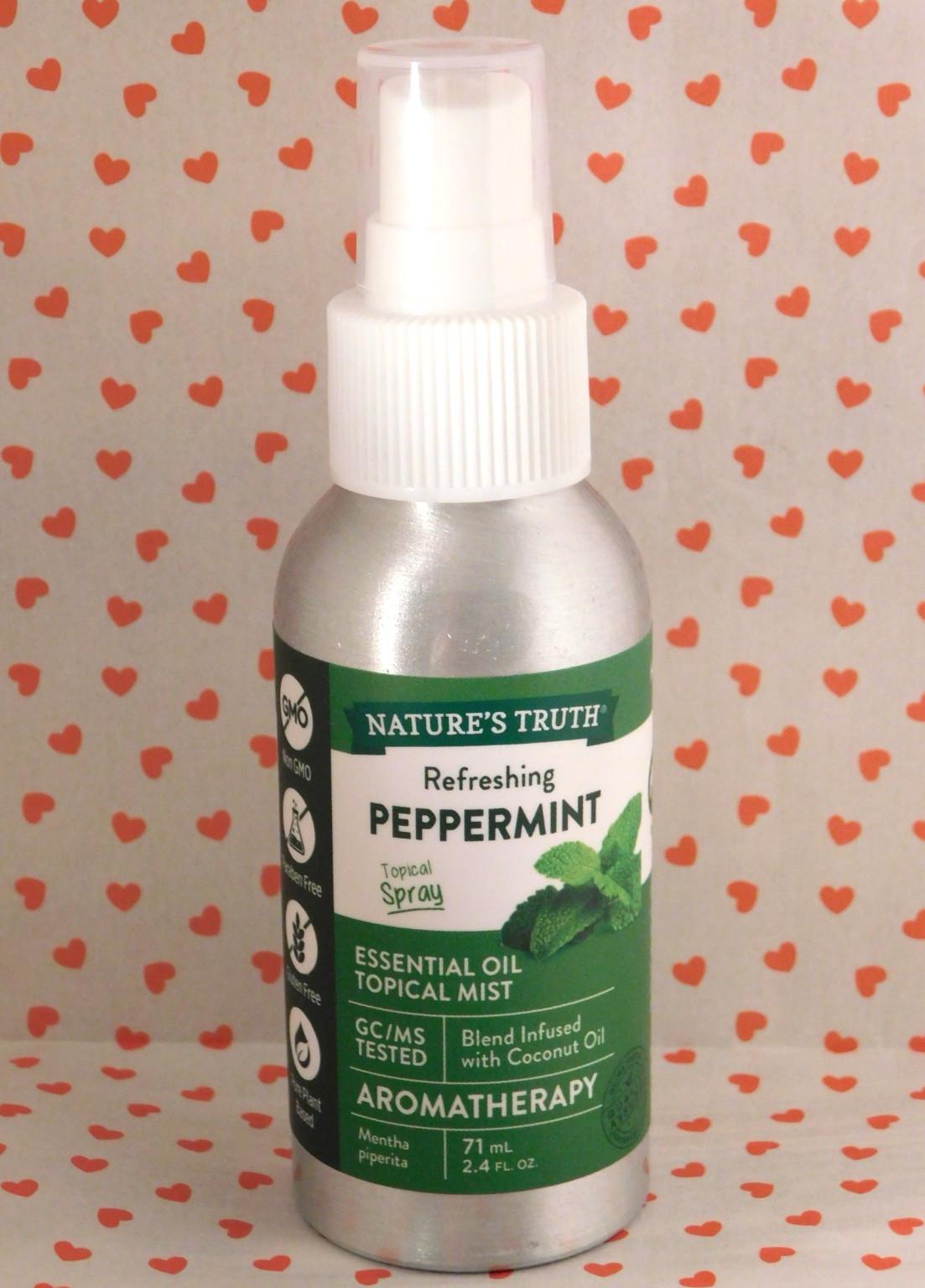NATURES TRUTH Peppermint Essential Oil Topical Mist 2.4oz Plant Based Mint Spray