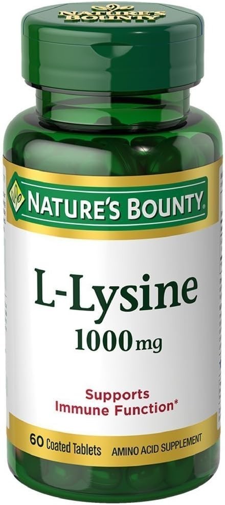 2 PACK Nature’s Bounty L-LYSINE 1000mg 60 Tablets – Supports Immune Health