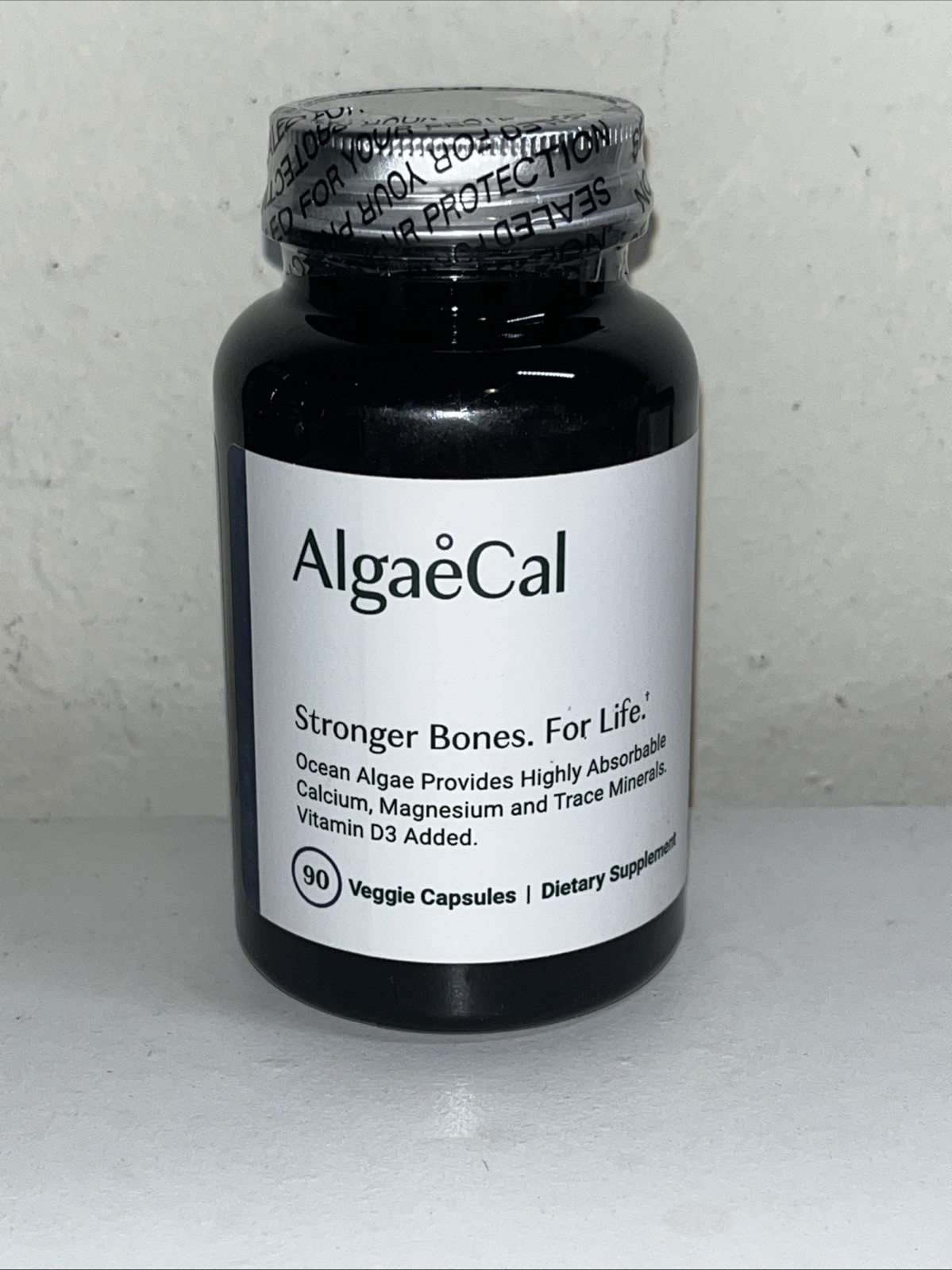 AlgaeCal Stronger Bones For Life Plant Based Calcium 90 Capsules EXP 04/2028