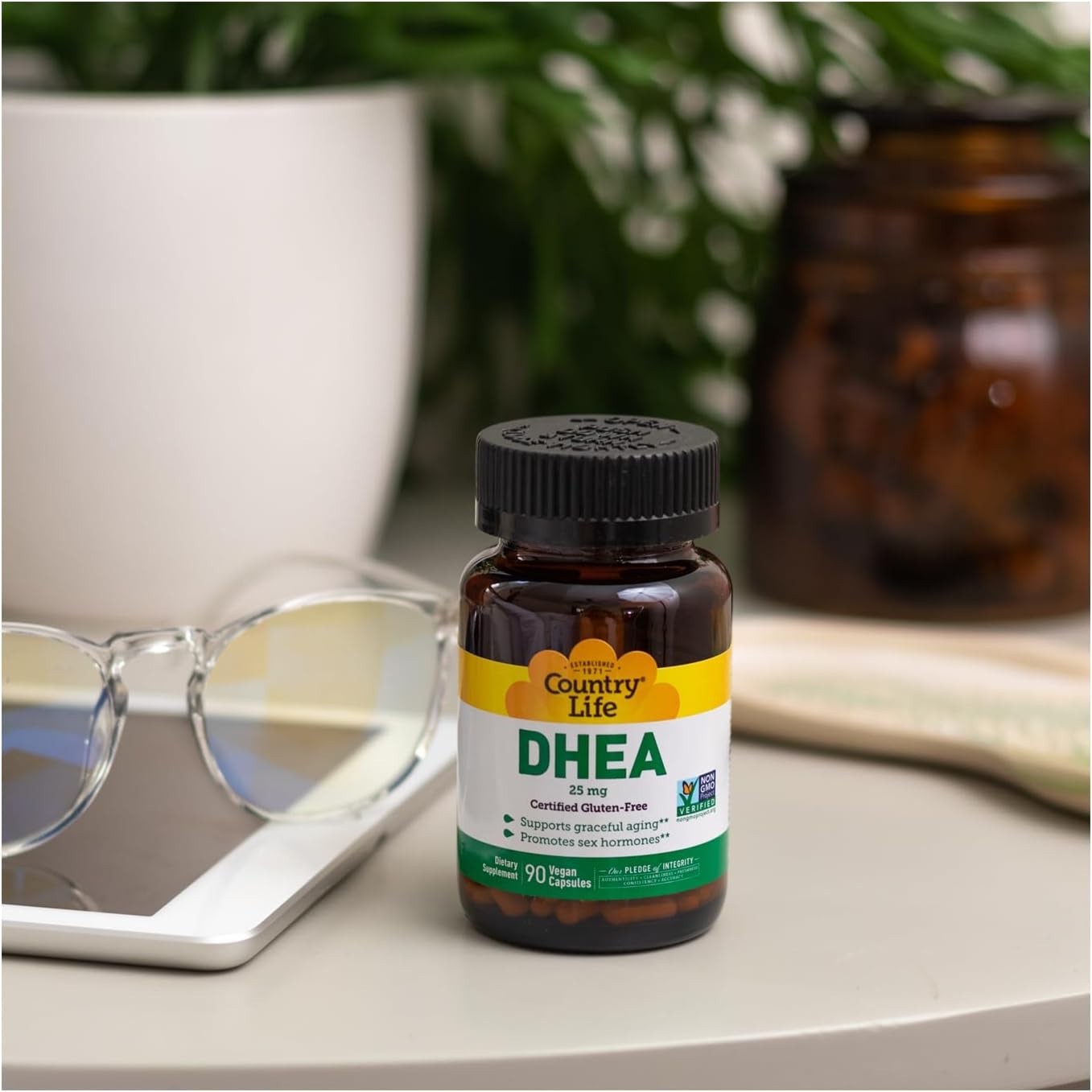 DHEA 25mg Capsules – 90 Count for Hormonal Balance & Energy Management