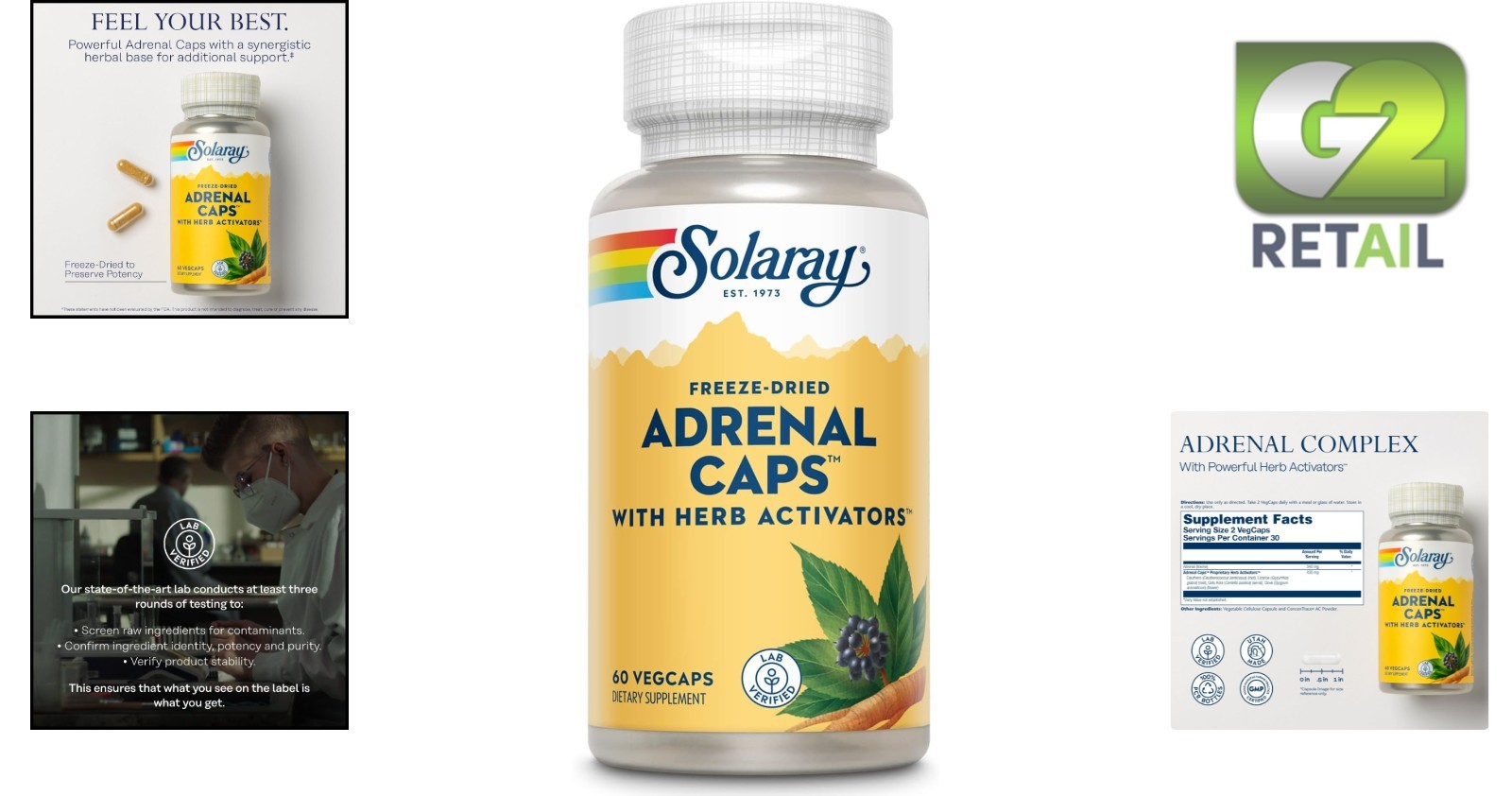 Wellness Boost Adrenal Cocktail – Lab-Verified, 60 VegCaps for Energy Management