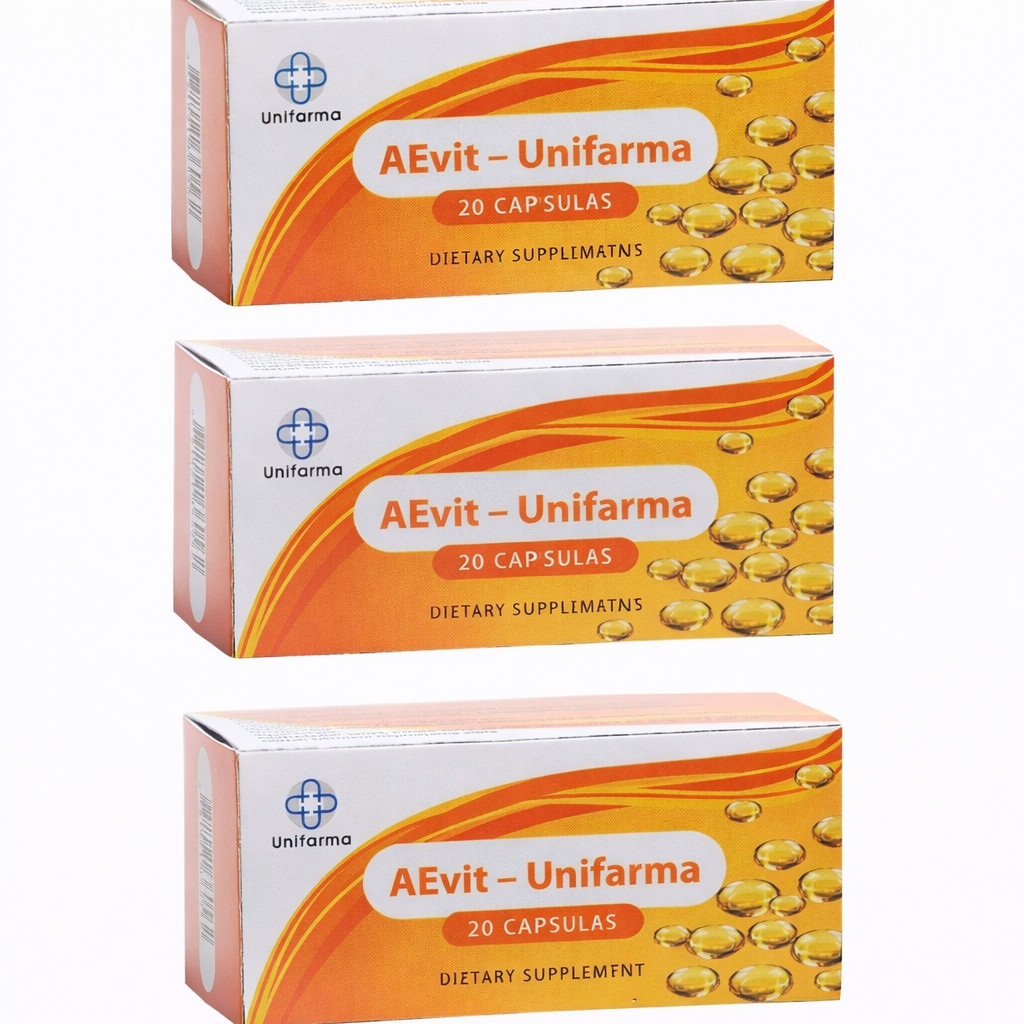 AEvit Unifarma Source of vitamins A and E Immune system function 20 cap x3 pack