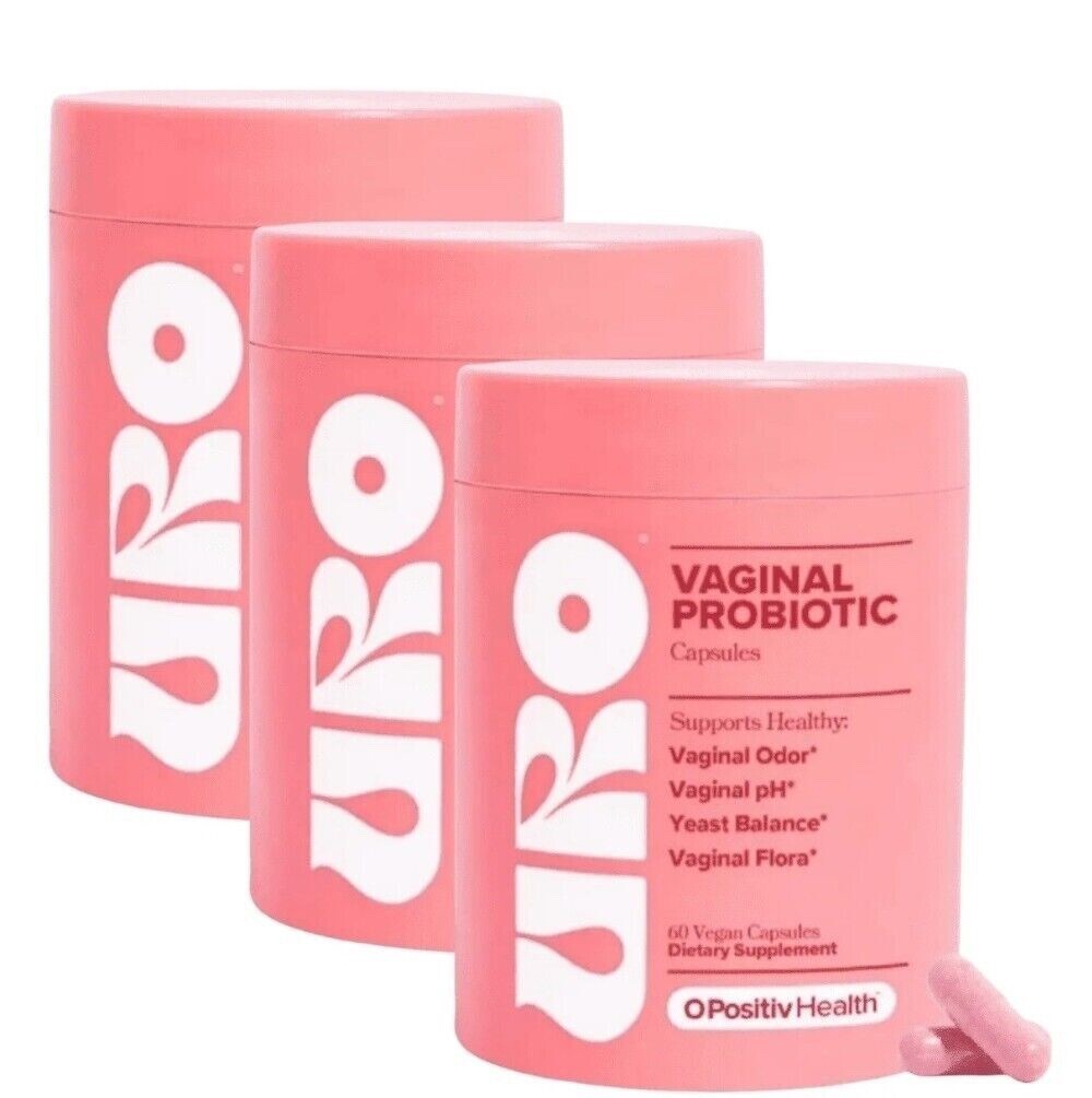 3/2PACK URO O Positiv Vaginal Probiotics for Women pH Balance W/ Prebiotics