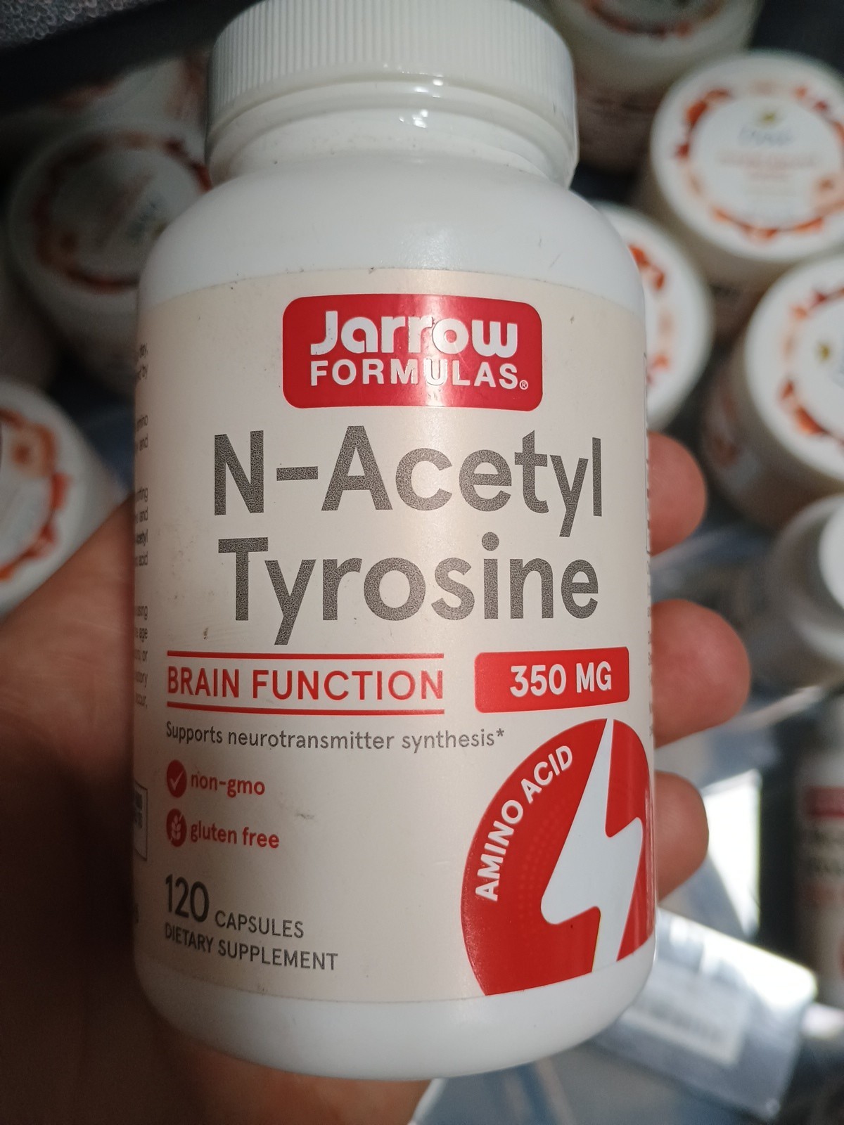 Jarrow Formulas N-Acetyl Tyrosine Brain-Fuction 350MG 120 Capsules EXP 05/2026
