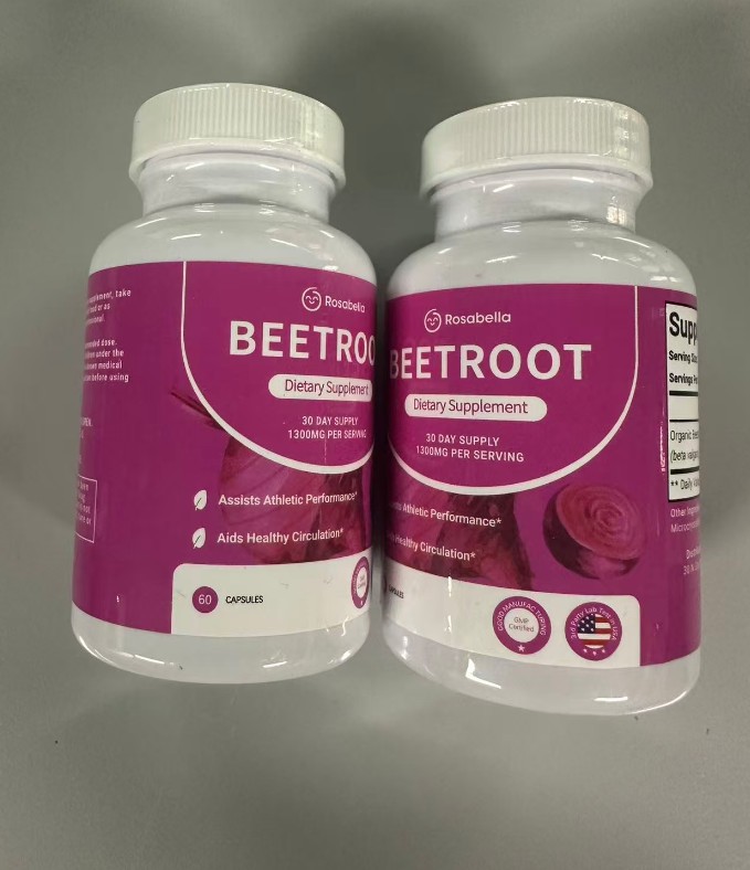 1-3pack Capsules Rosabella Supports Blood Pressure 60Ct Organic Beet Root Powder