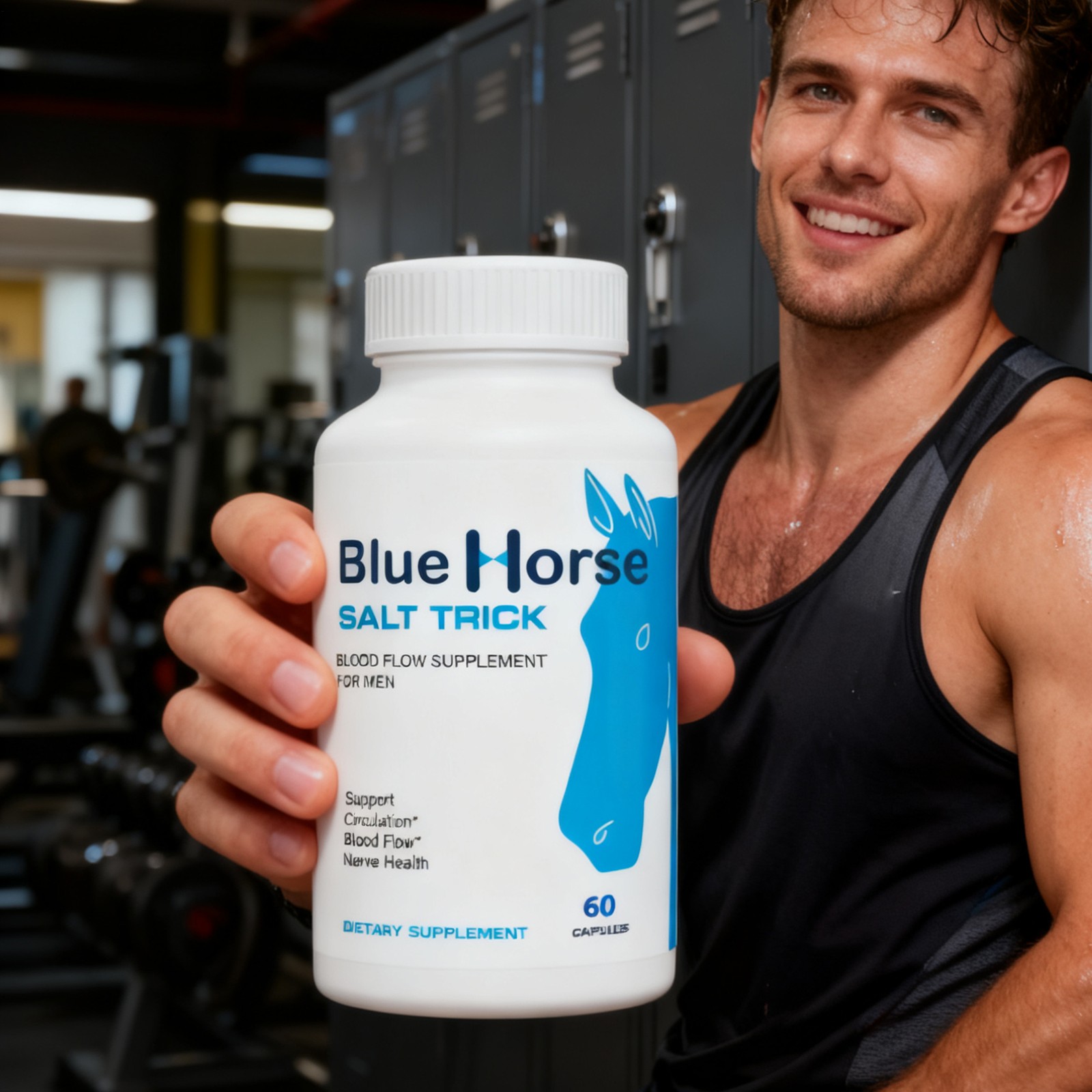`( 1 Pack ) Blue Horse Salt Trick – Our Best Blood Flow Supplement For Men
