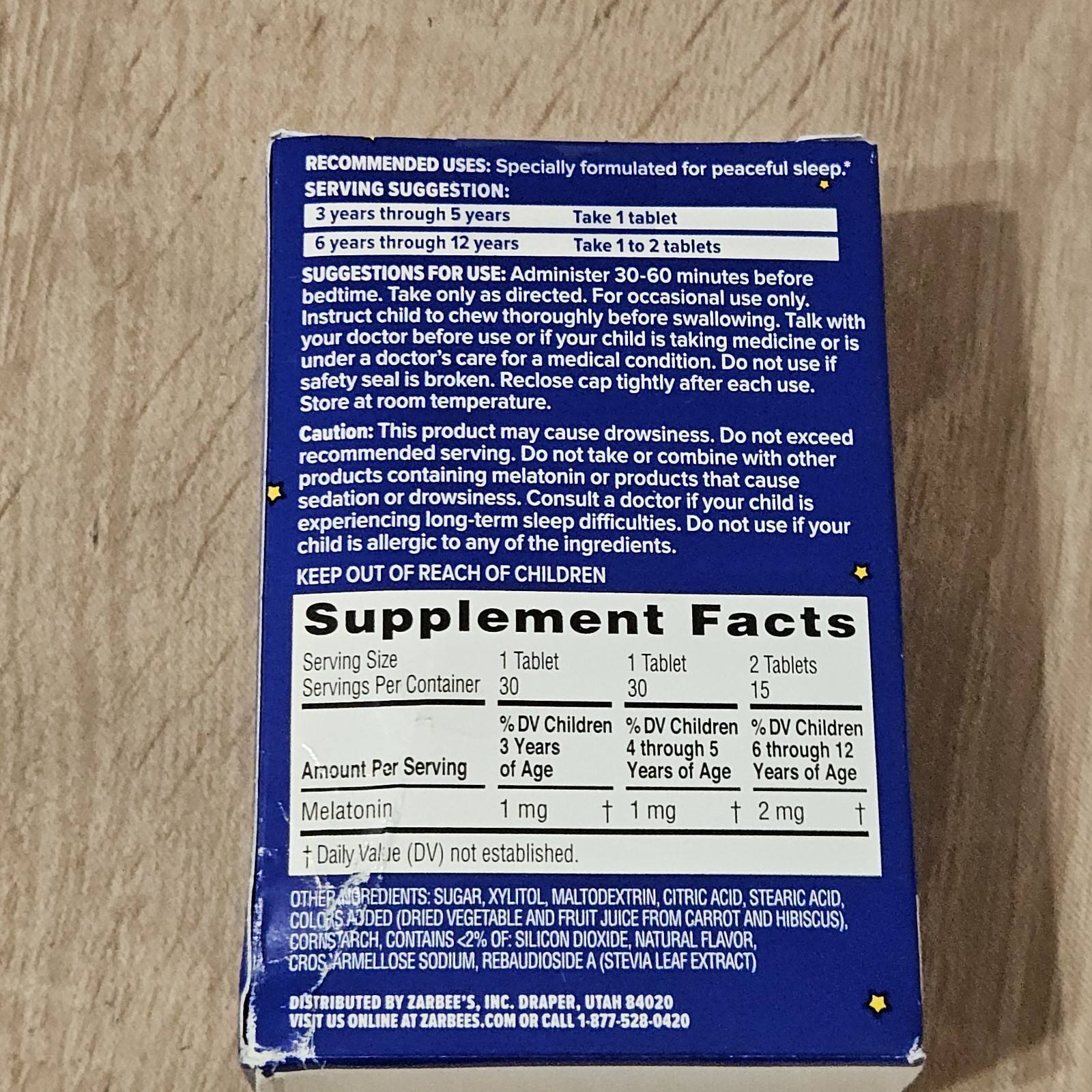 ZARBEES CHILD SLEEP TABLET GRAPE 30CT Exp 04/2027