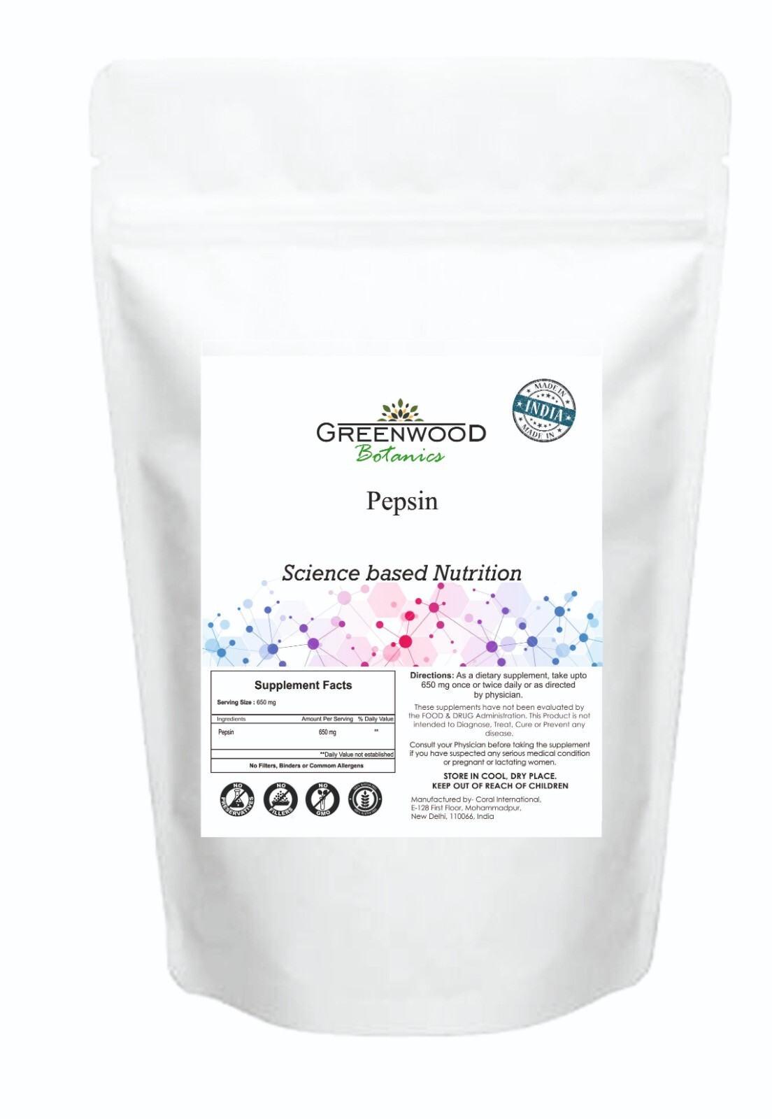 Pepsin Powder Support Healthy Digestion & Nutrient Absorption Free & Fast Ship