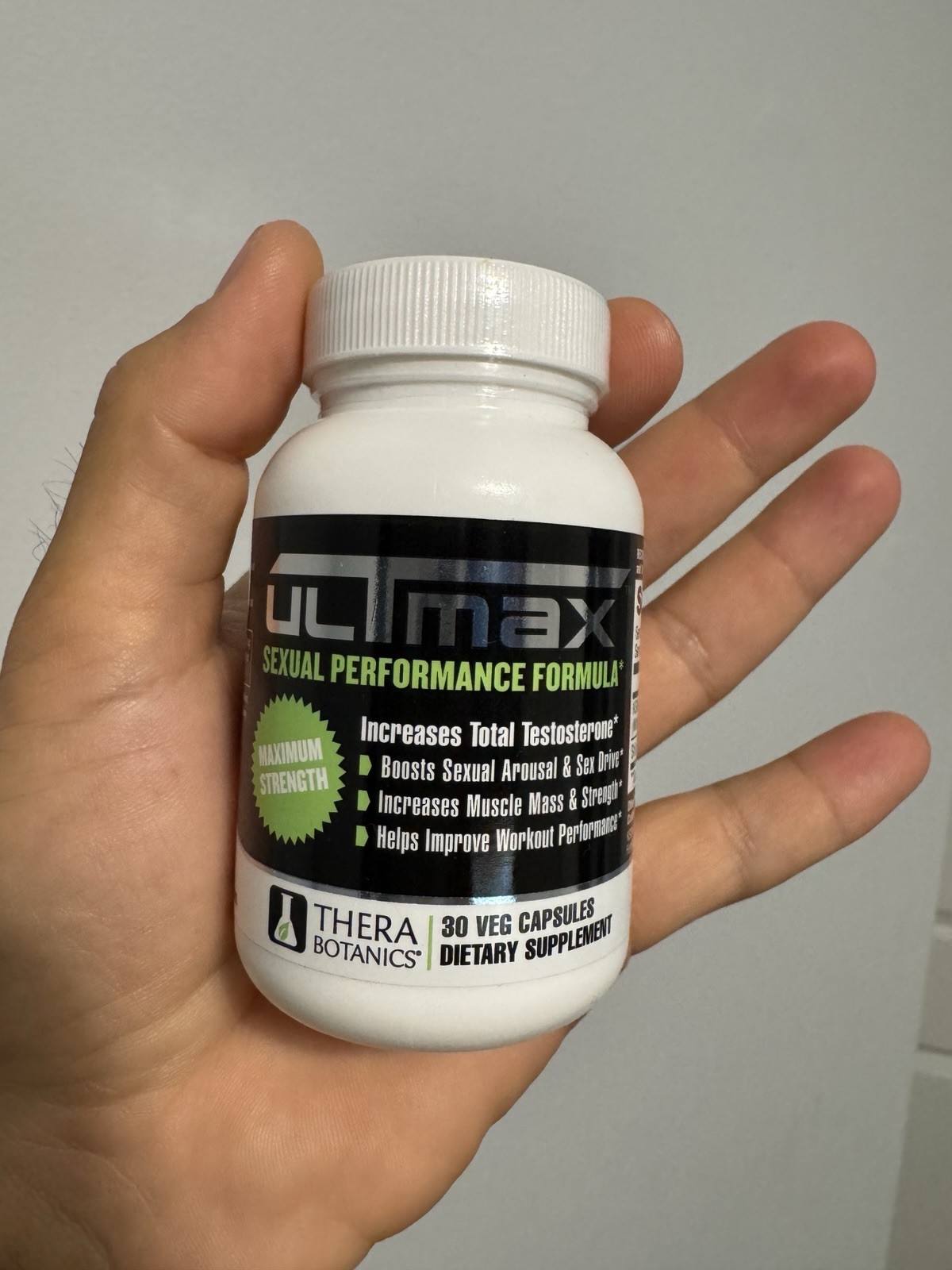 Thera Botanics Ultmax Supplement unisex – 30 Capsules – 1 Month Supply