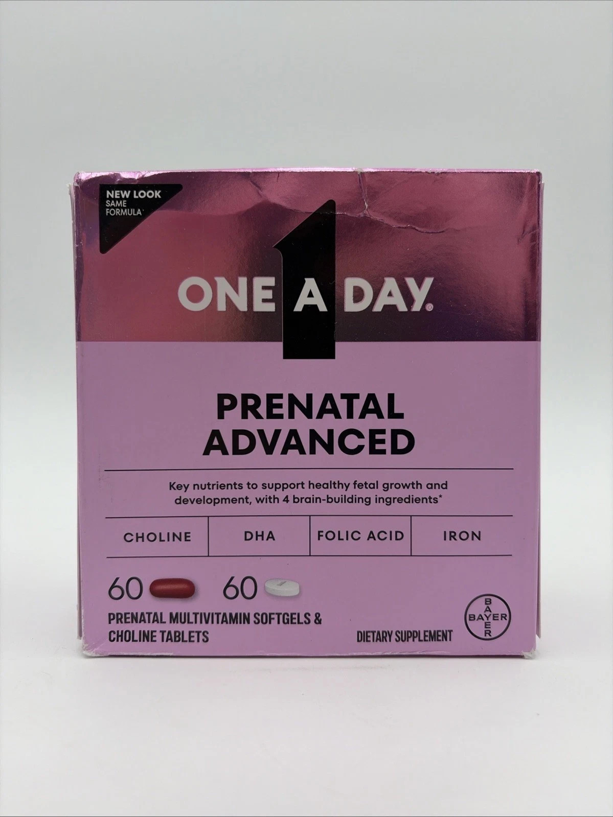 One A Day Prenatal Advanced Multivitamin 60 Softens & 60 Tablets EXP 09/2026
