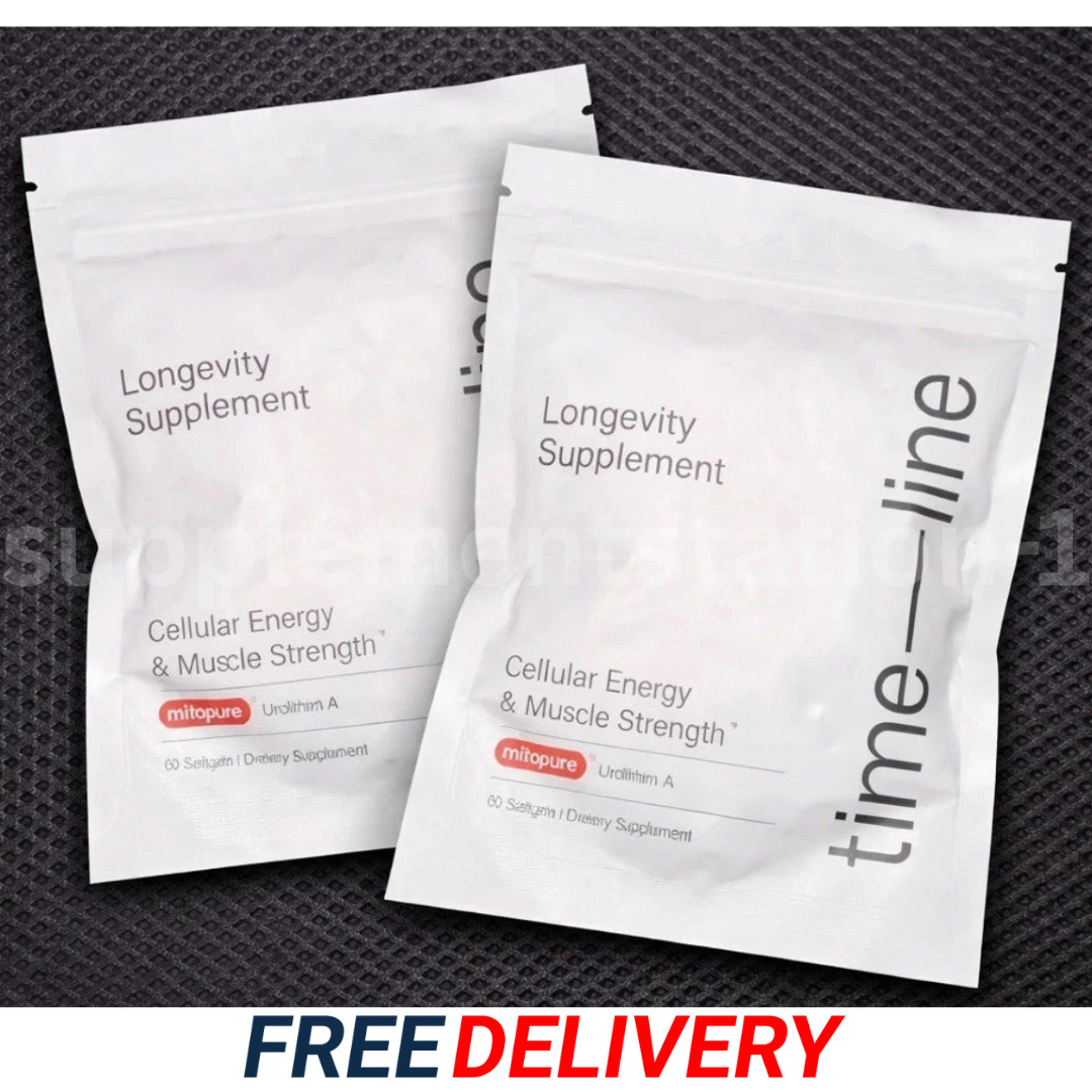 Time-Line Longevity Supplement Mitopure Urolithin A 60 Softgaels -2 Pack – 07/27