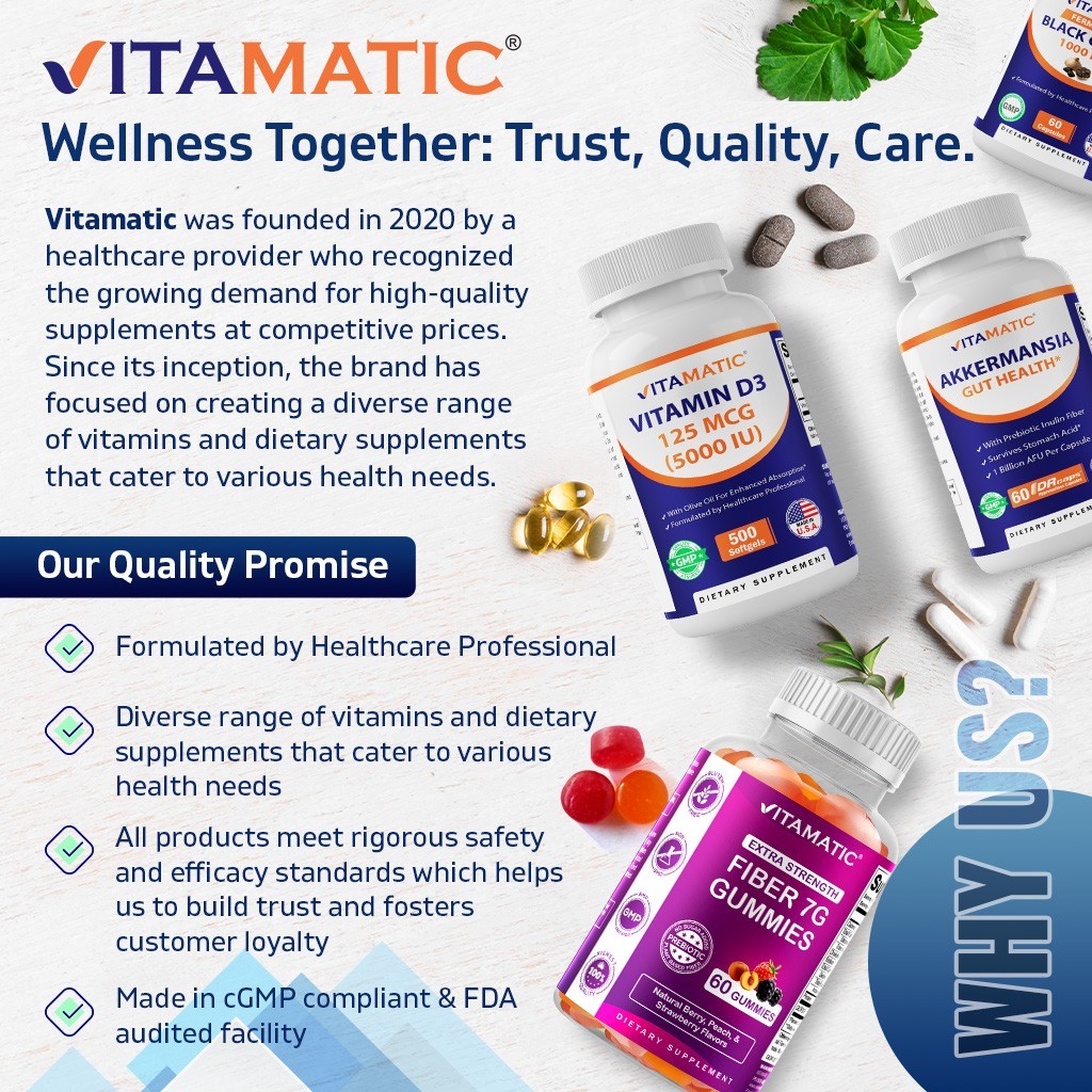 Vitamatic Mastic Gum 1000mg per Serving – Support Digestive Function, Gastrointe