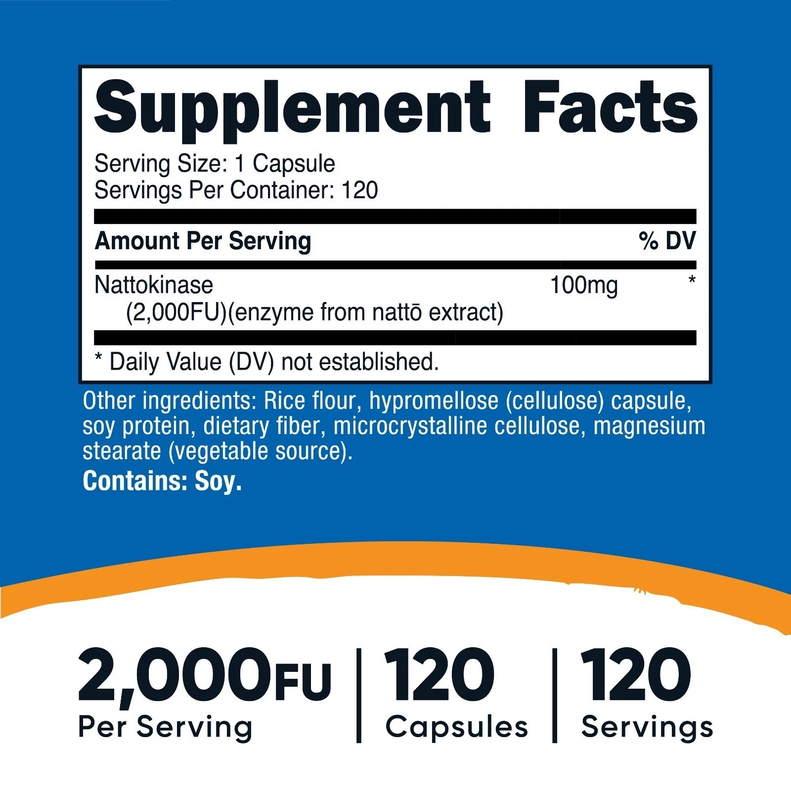 Nutricost Nattokinase 2,000FU, 120 Capsules – Gluten Free, Non-GMO, Vegetarian
