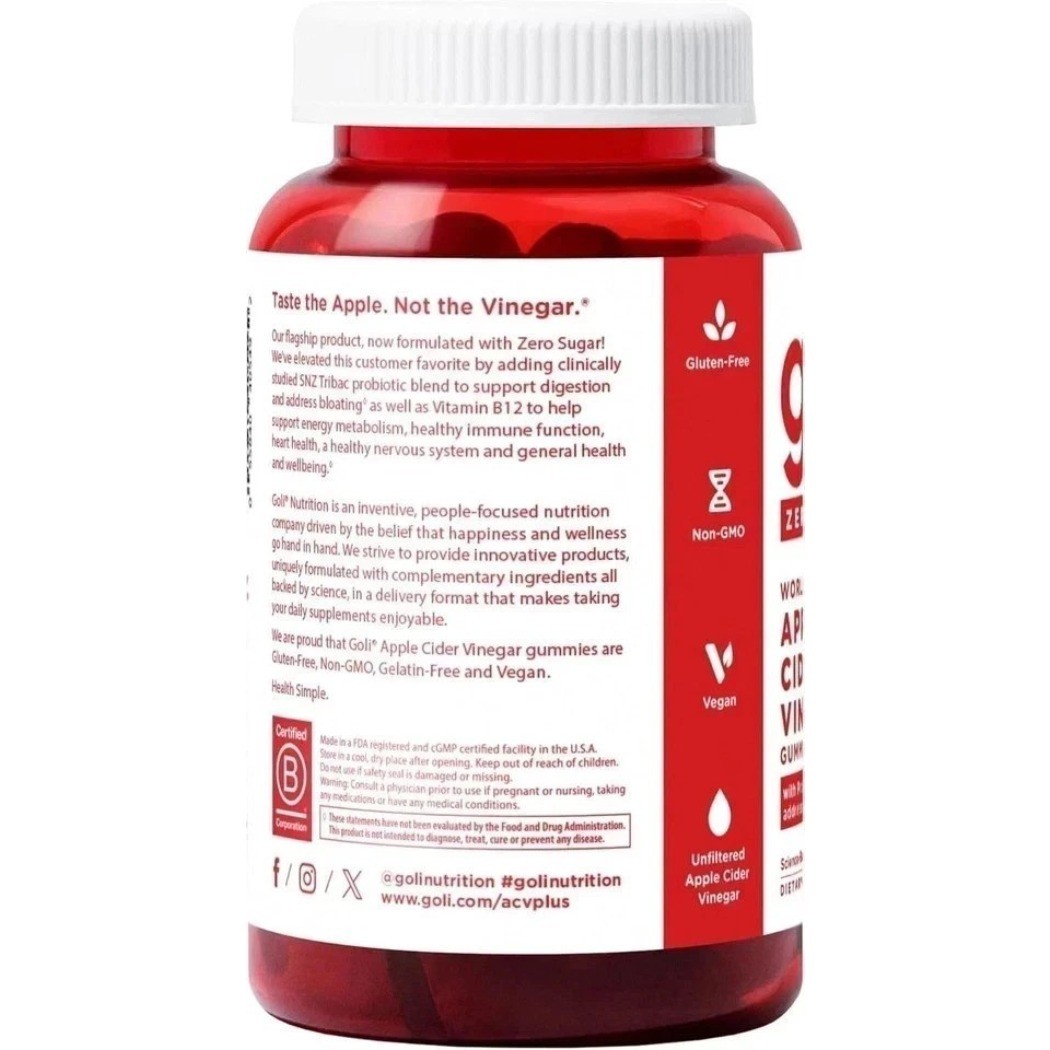 3 Bottles Goli Zero Sugar Best Seller Trio Set Gummies, 60 Counts Per Bottle NEW