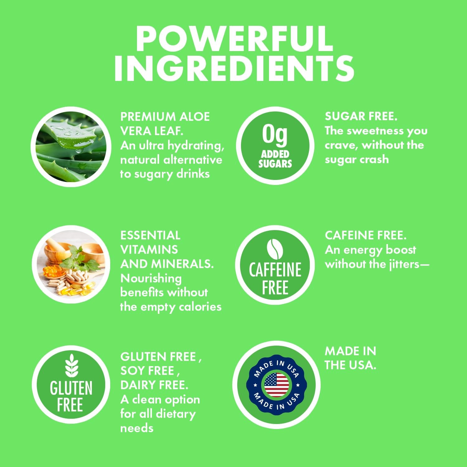 Yes You Can! Aloe Vera Powder Drink Mix – Hydration Booster Infused with Pure…