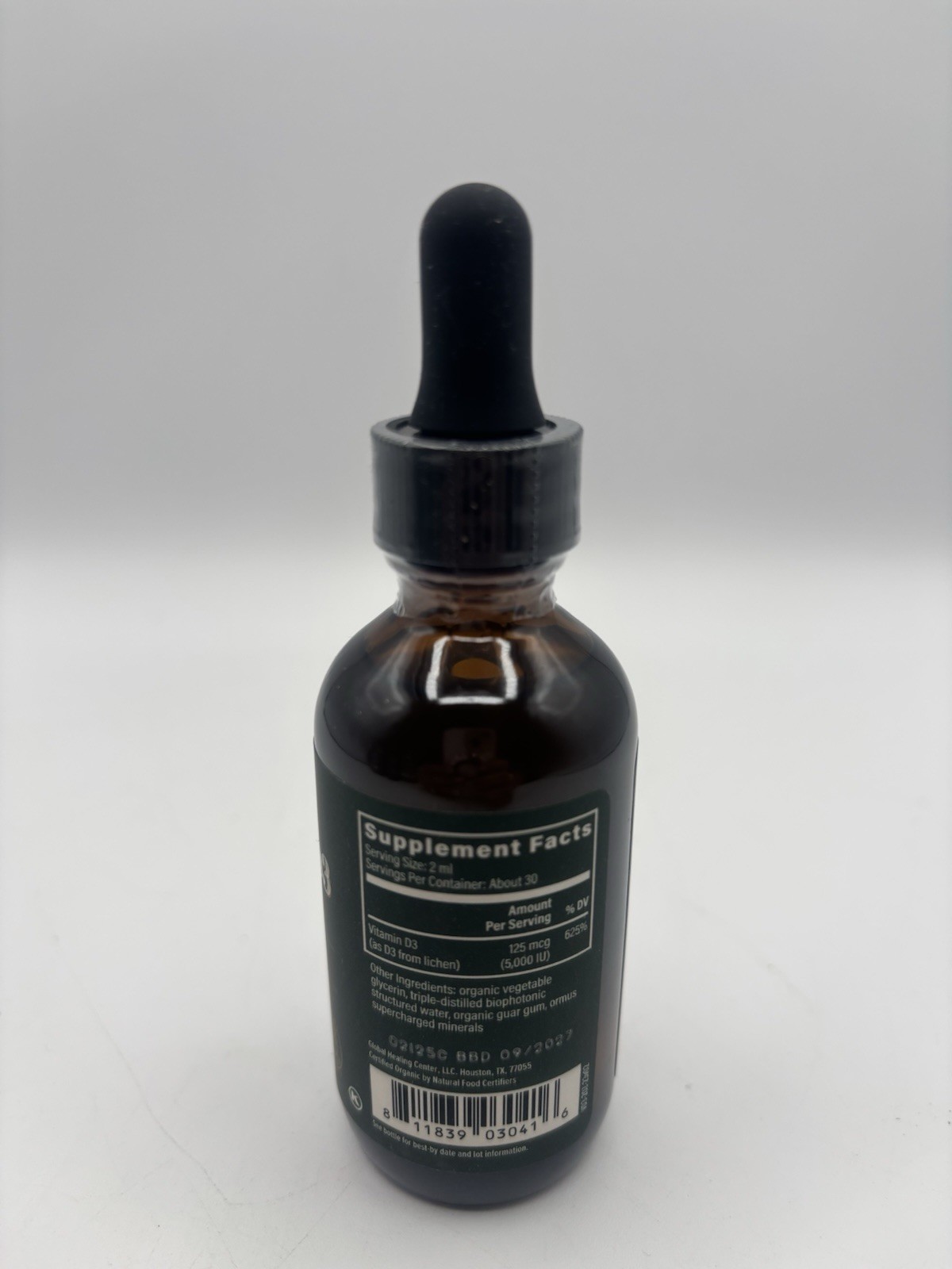 Organic Vitamin D3 5000IU Joint Support Liquid Supplement with Lichen – 2 Fl Oz