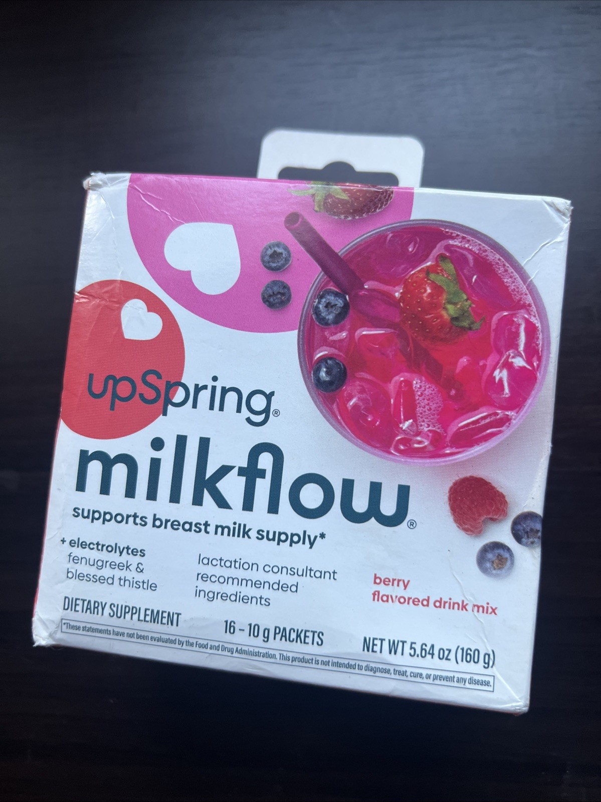 UpSpring Milkflow Breastfeeding Lactation Supplement Berry Flavor 15 Pack