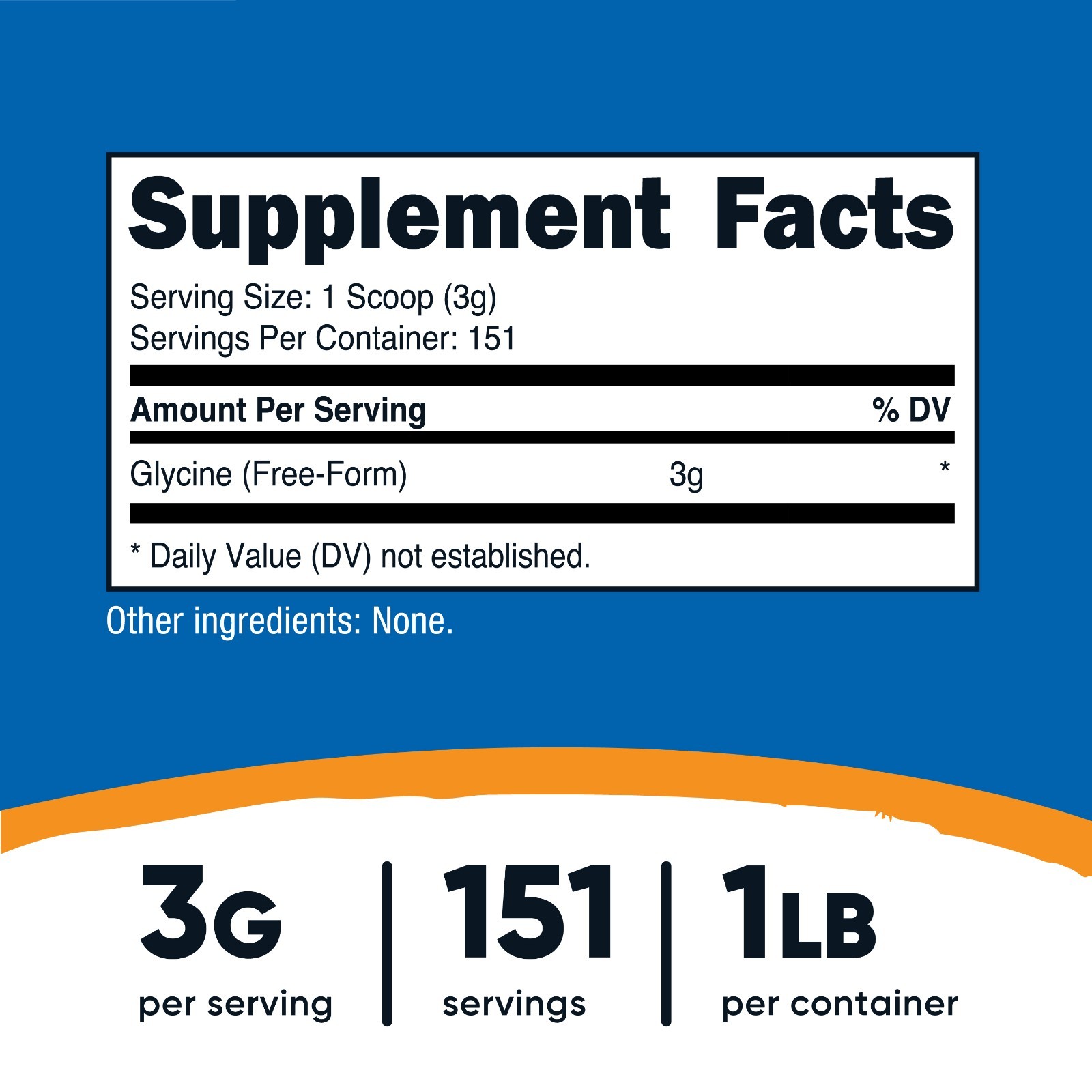 Nutricost Glycine Powder 1lb – Non-GMO, Gluten Free