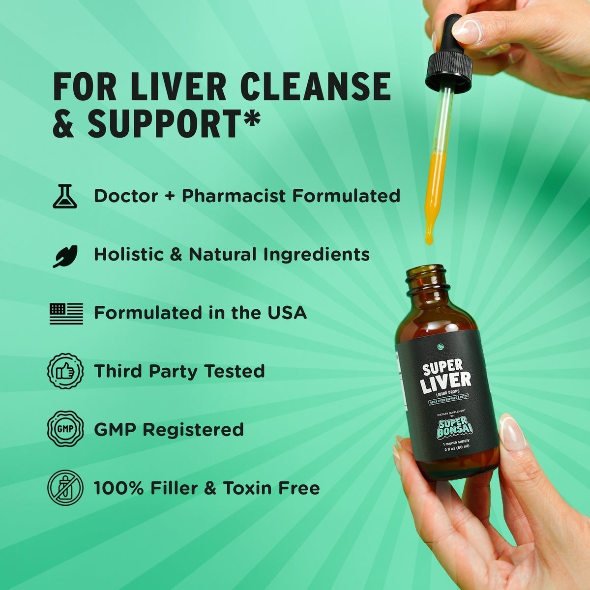 SuperBonsai Super Liver ?C Herbal Liquid Drops with Milk Thistle & Turmeric