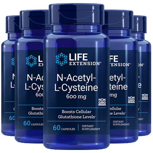 N-Acetyl Cysteine (NAC) 600mg 5X60 caps by Life Extension