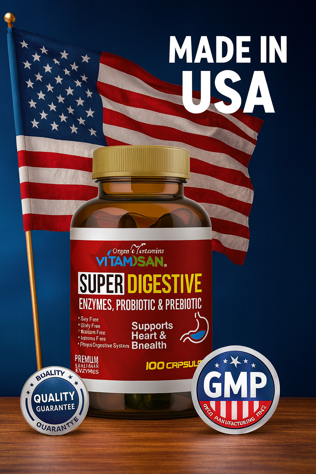 Probiotics 100 Billion CFU Potency Digestive Immune Health 100 Capsules DIGESTIV