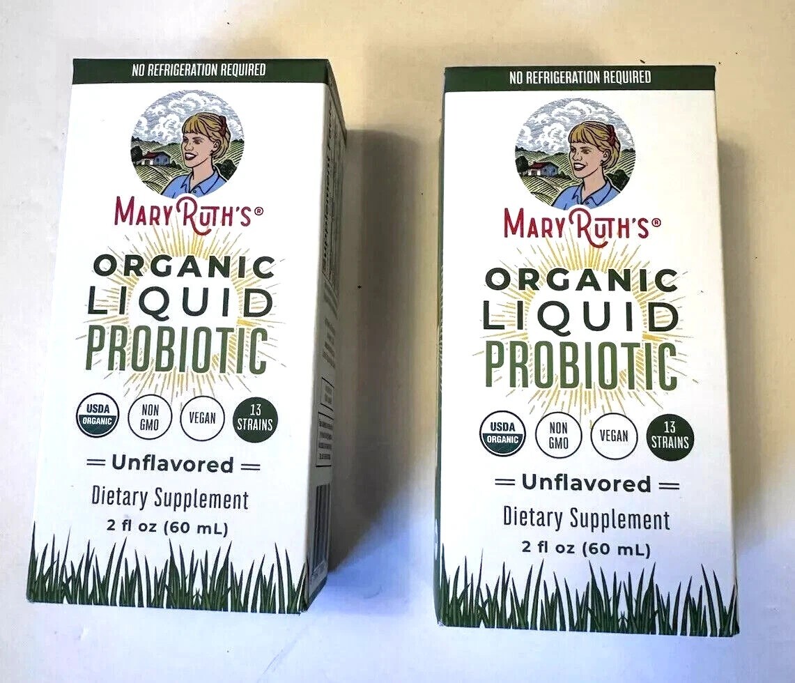 Lot of 2 Mary Ruth’s organic liquid probiotic. 2 oz Bottles. Exp 02/2026