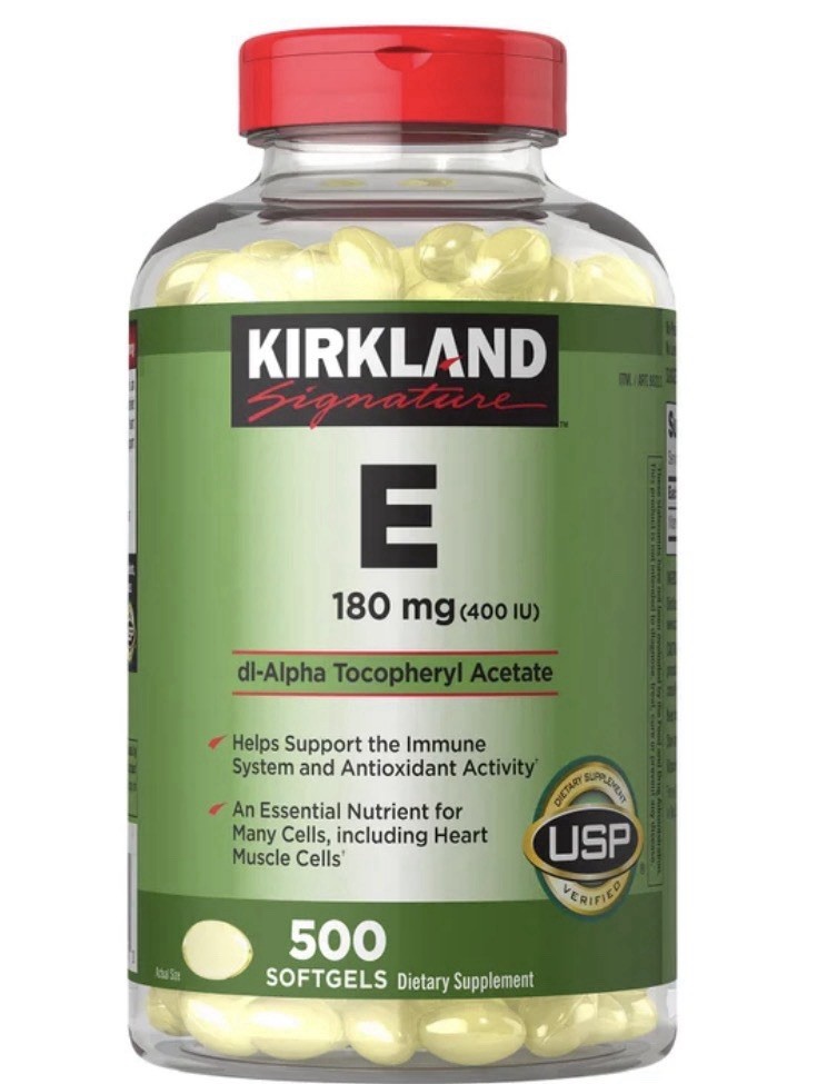 Kirkland Signature Vitamin E 180 mg., 500 Softgels ..