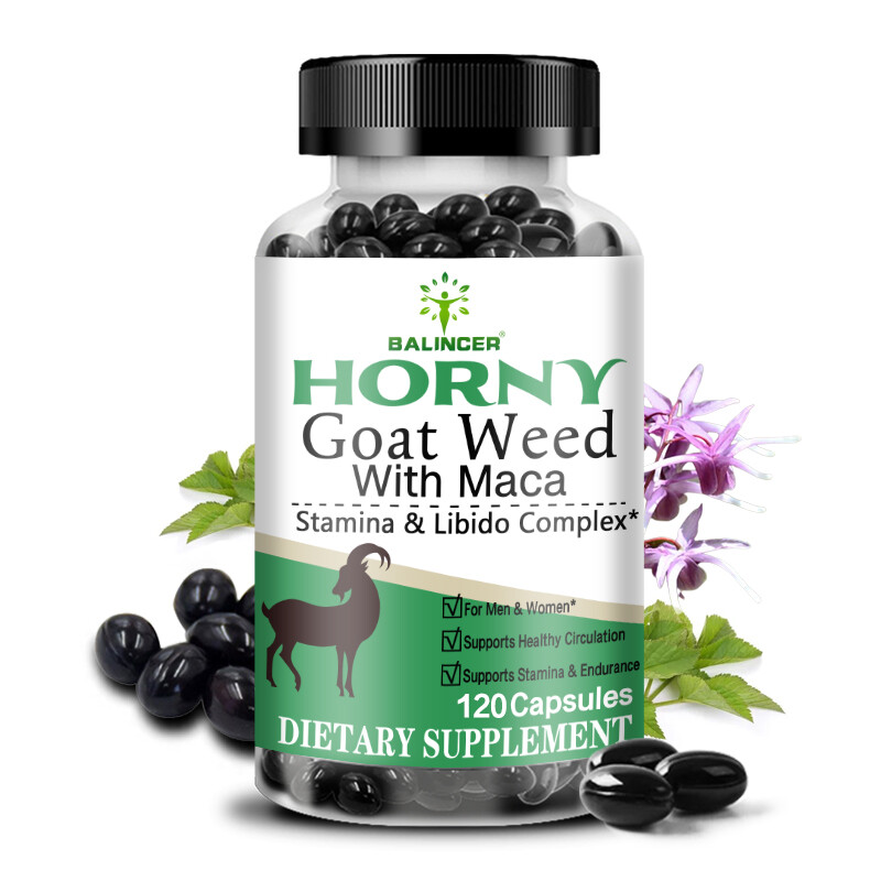 Horny Goat Weed and maca Extract -Gluten Free, Non-GMO,Unisex