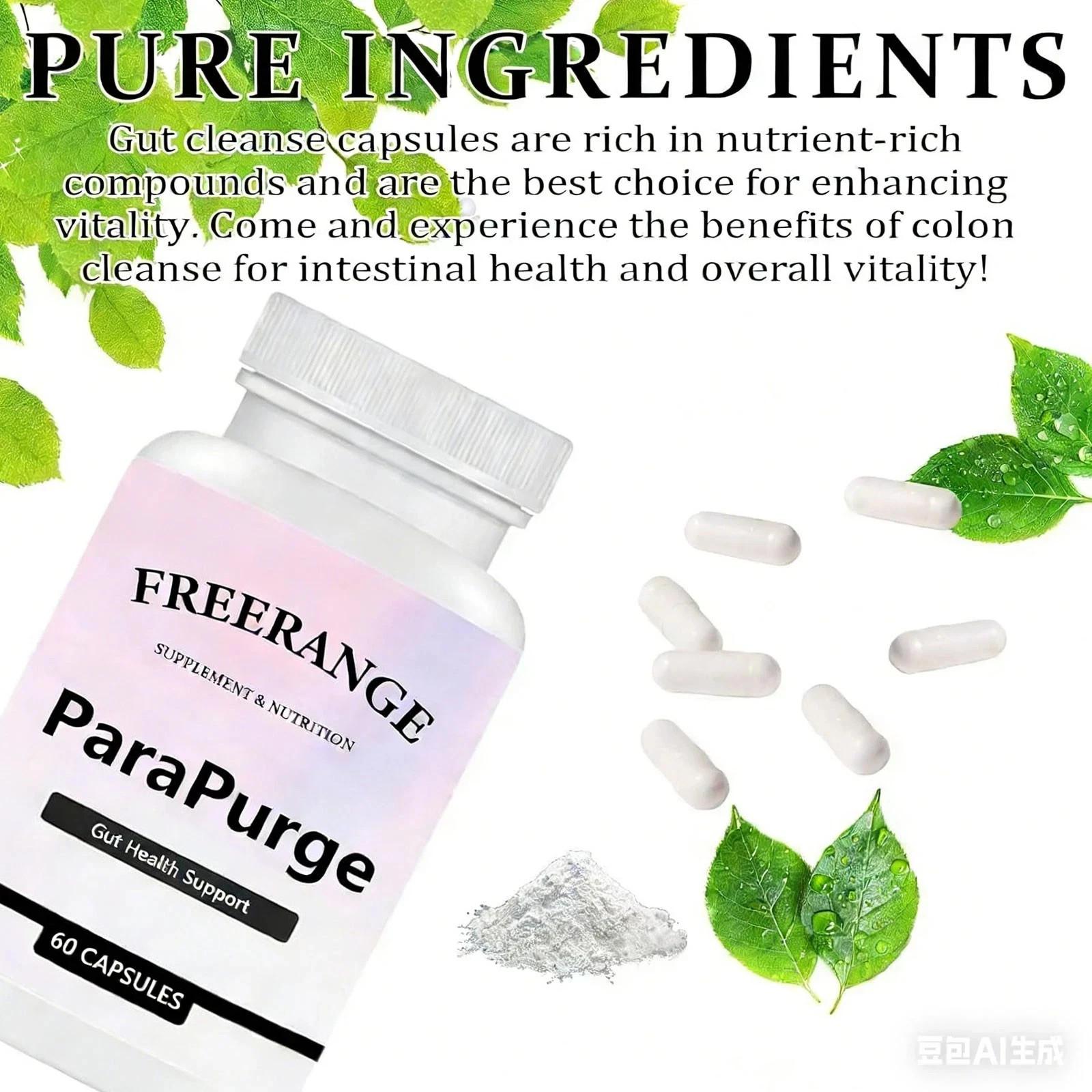3 Pcs FreeRange ParaPurge Advanced Parasite Cleanser 180 Capsules Para Purge