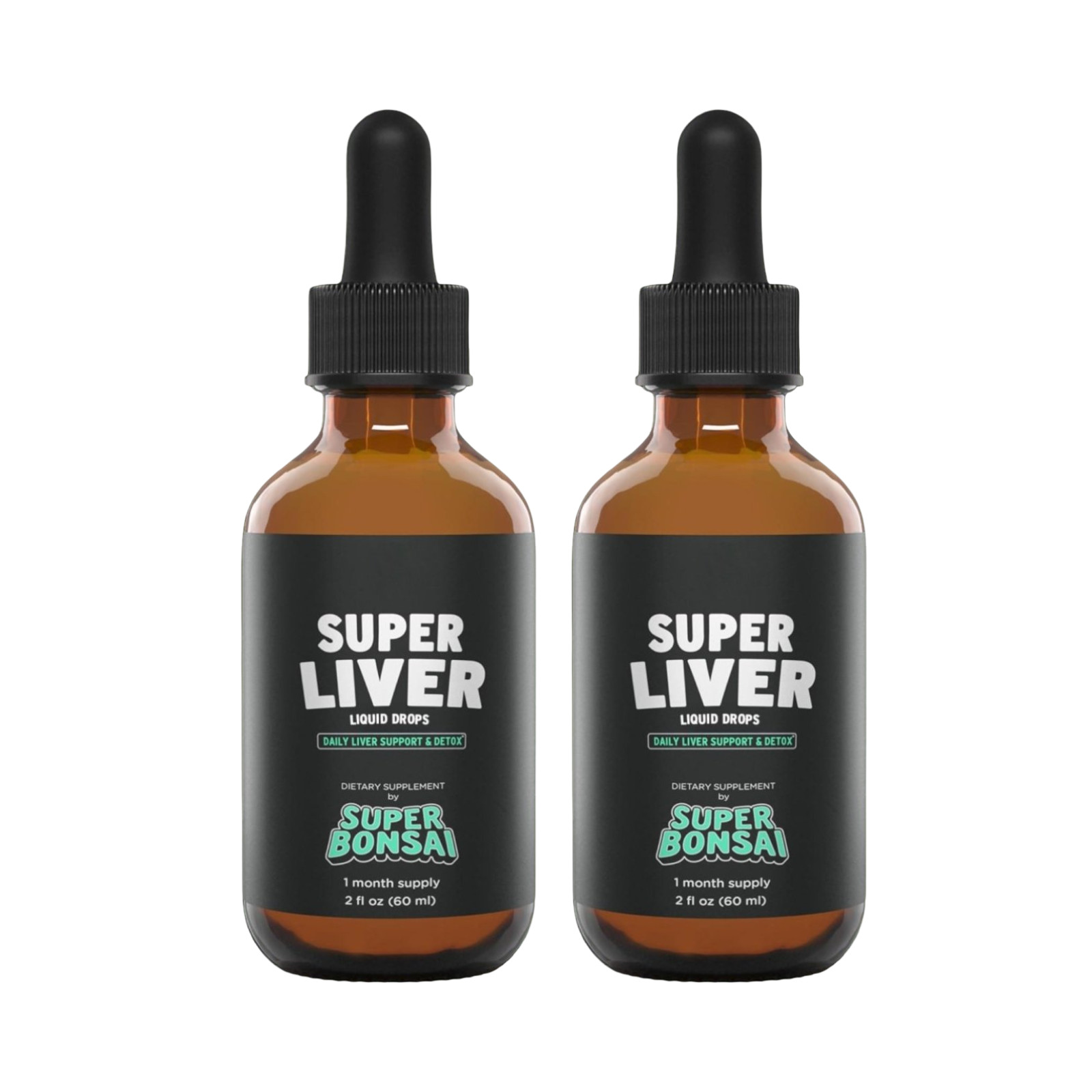(2-Pack) Dietary Liver Liquid Drops – Daily Super fl – 2 Supplement oz (60 mL)