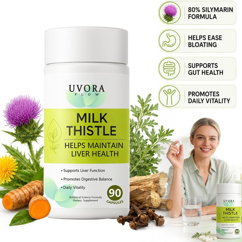 Uvora Milk Thistle Detox, Premium Herbal Supplement With Milk Thistle Extrac…