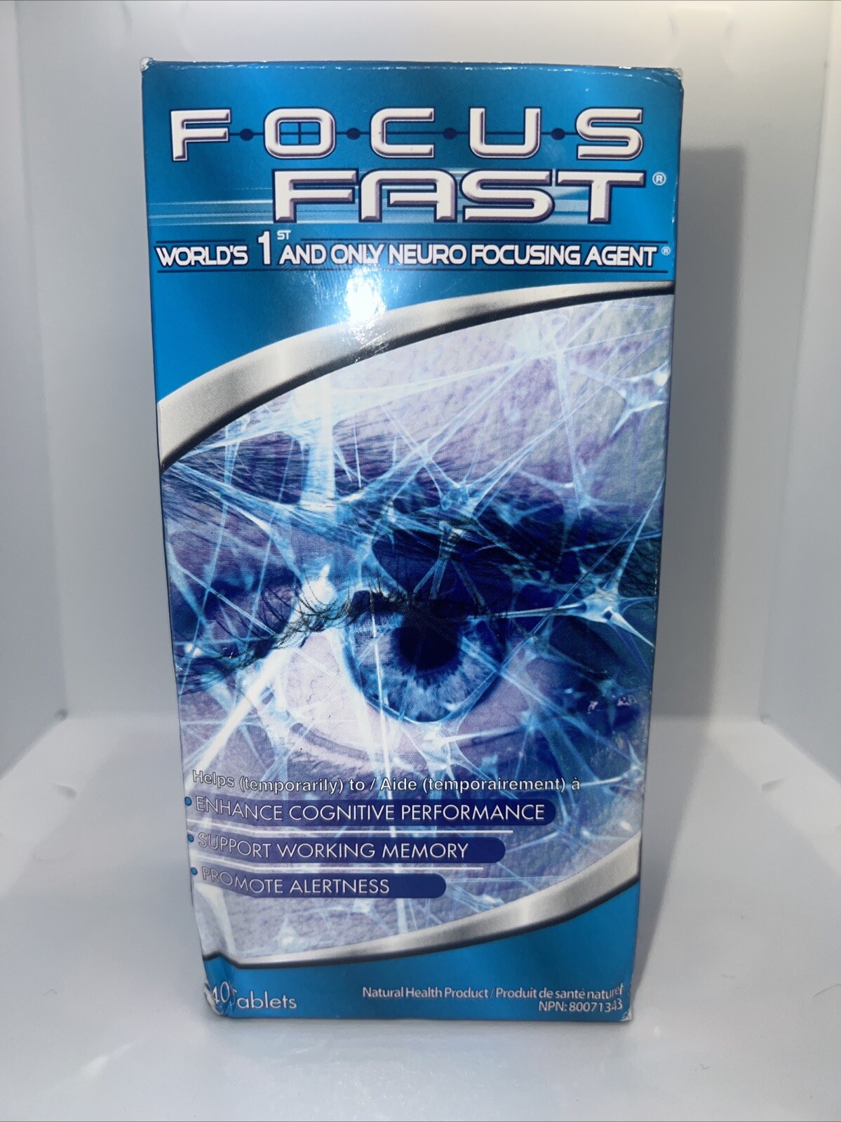 Focus Fast Brain Supplement, 39 Nootropics, Improve Memory , Caffeine Free 40-Ct