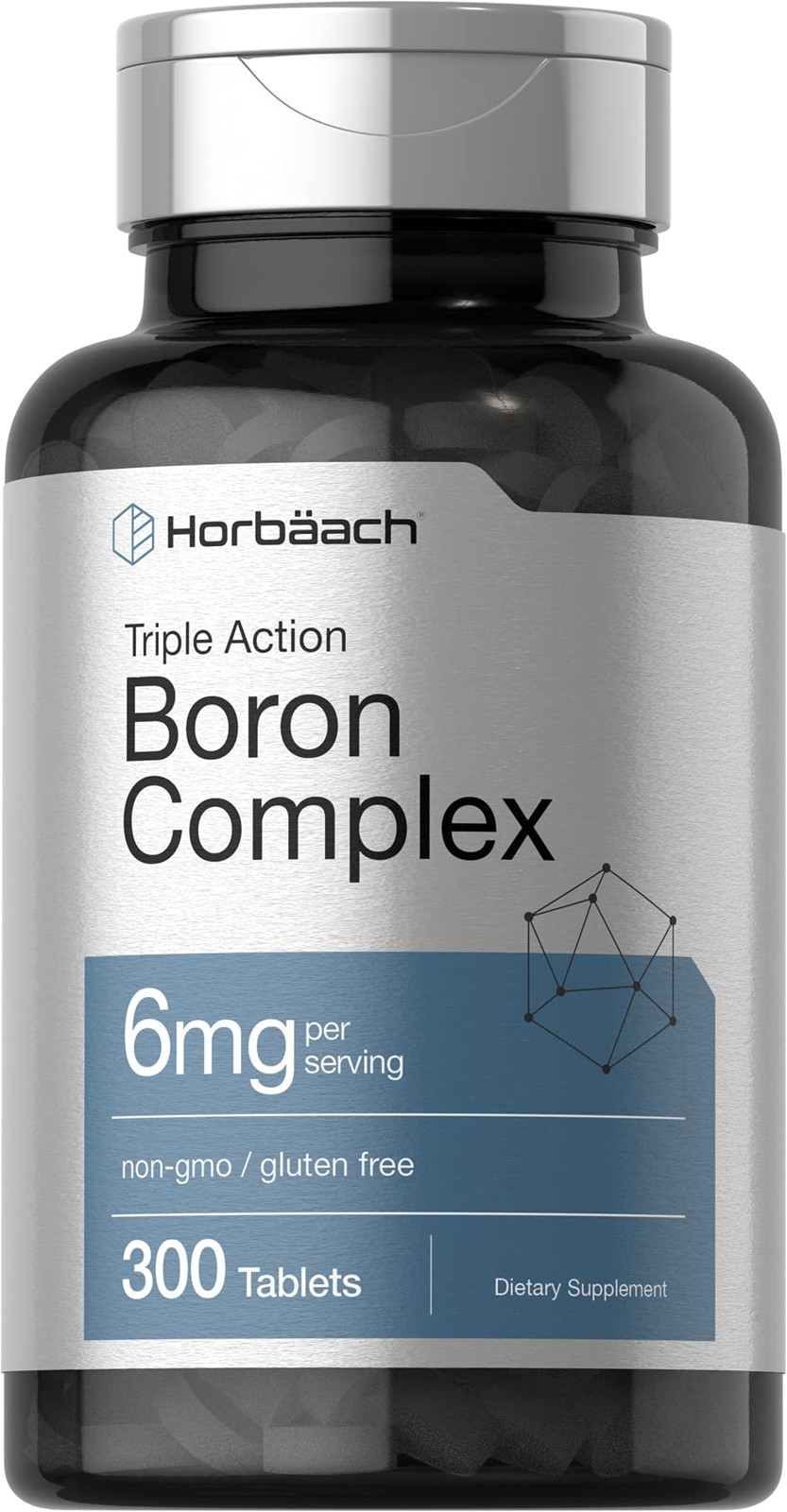 Horbäach Triple Boron Complex 6 mg Supplement | 300 300 Count (Pack of 1)
