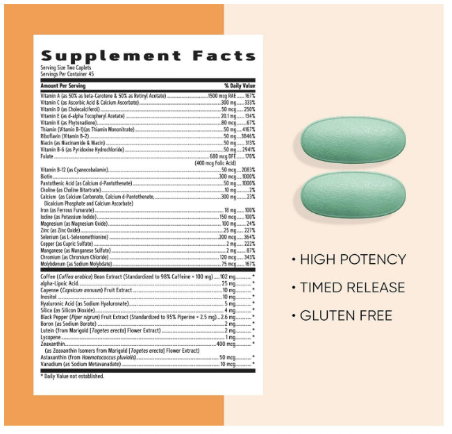GNC Women’s Multivitamin Energy & Metabolism – 90 Caplets Expiry 07/26