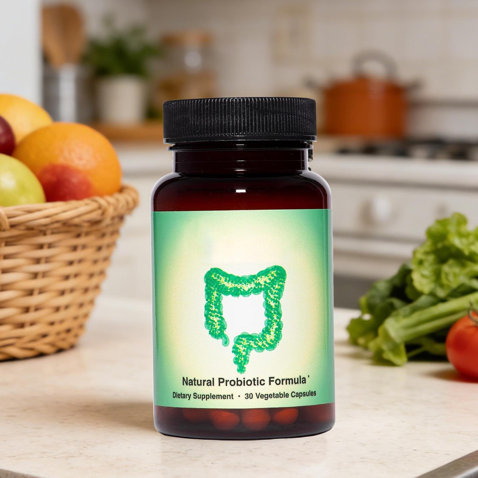 3Biome Natural Probiotic Dietary Supplement Non-GMO & Gluten Free, 30 Vegan Caps