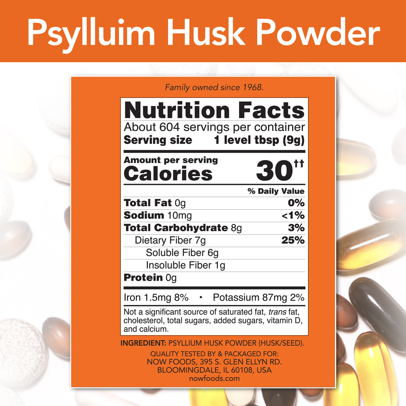 NOW FOODS Psyllium Husk Powder – 12 lbs.