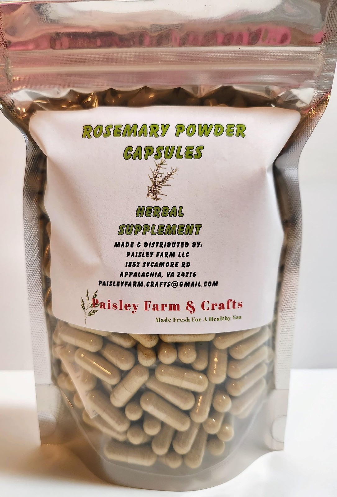 Rosemary Capsules 300 Ct – Herbal Supplement – Made Fresh on Demand