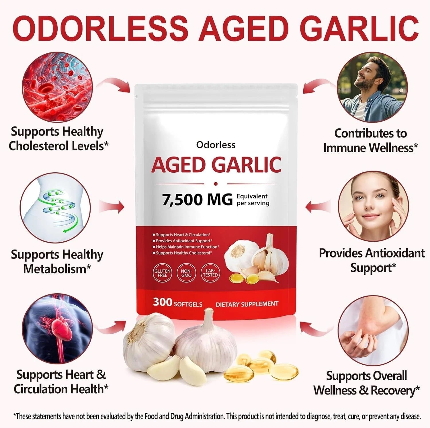 Aged Garlic Extract 7500mg – Advanced Heart & Immune Support! ✨🧄