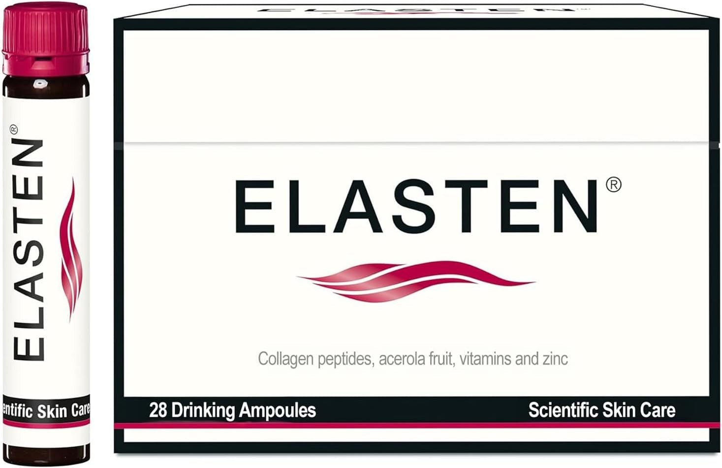 ELASTEN Clinically Tested Collagen Complex for Radiant Skin from Within – Red…