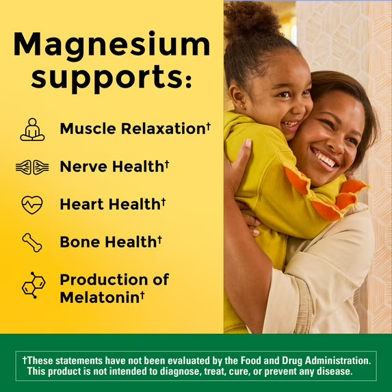 Nature Made Magnesium Oxide 250 mg Tablets,Supports Muscle Relaxation, 300 Count