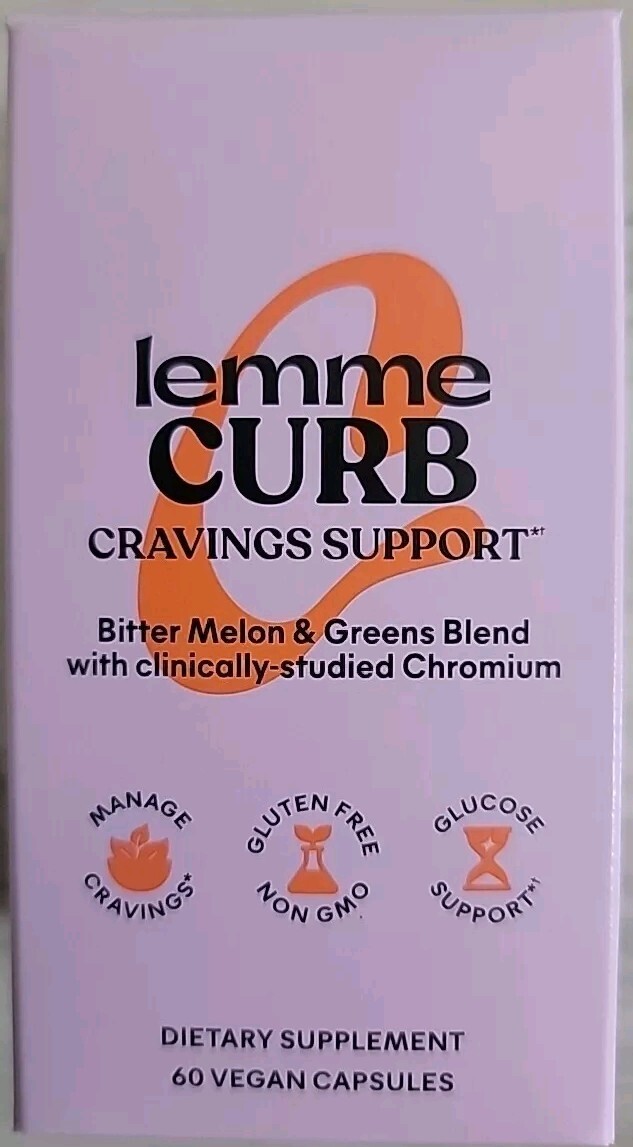 Lemme CURB Glucose And Cravings Support 60 Vegan Capsules Exp 05/2026 New Sealed