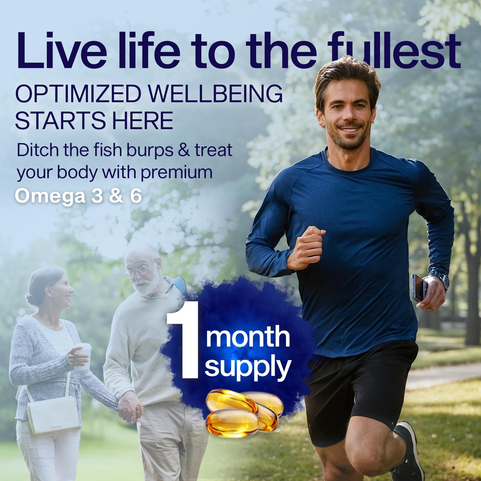 YES Plant Based Omega 3 6 Fish Oil Alternative, Burpless – Heart, Skin, Eye