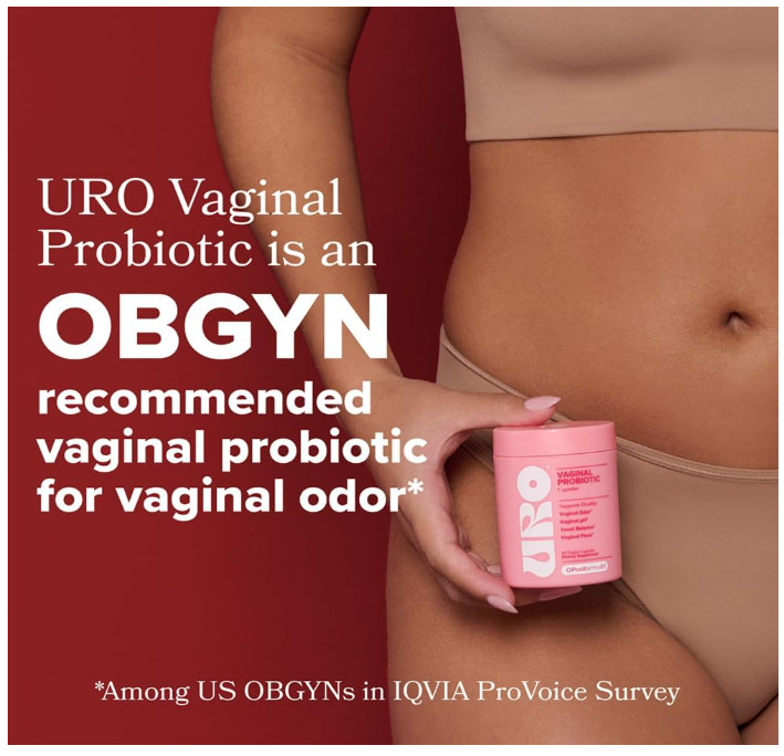 O Positiv URO Vaginal Probiotics 60 Capsules pH Balance Prebiotics Women