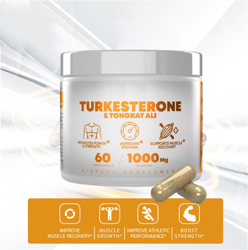Turkesterone 1000 Mg Natural Capsules Supplement Muscle Growth & Recovery 60 Pcs